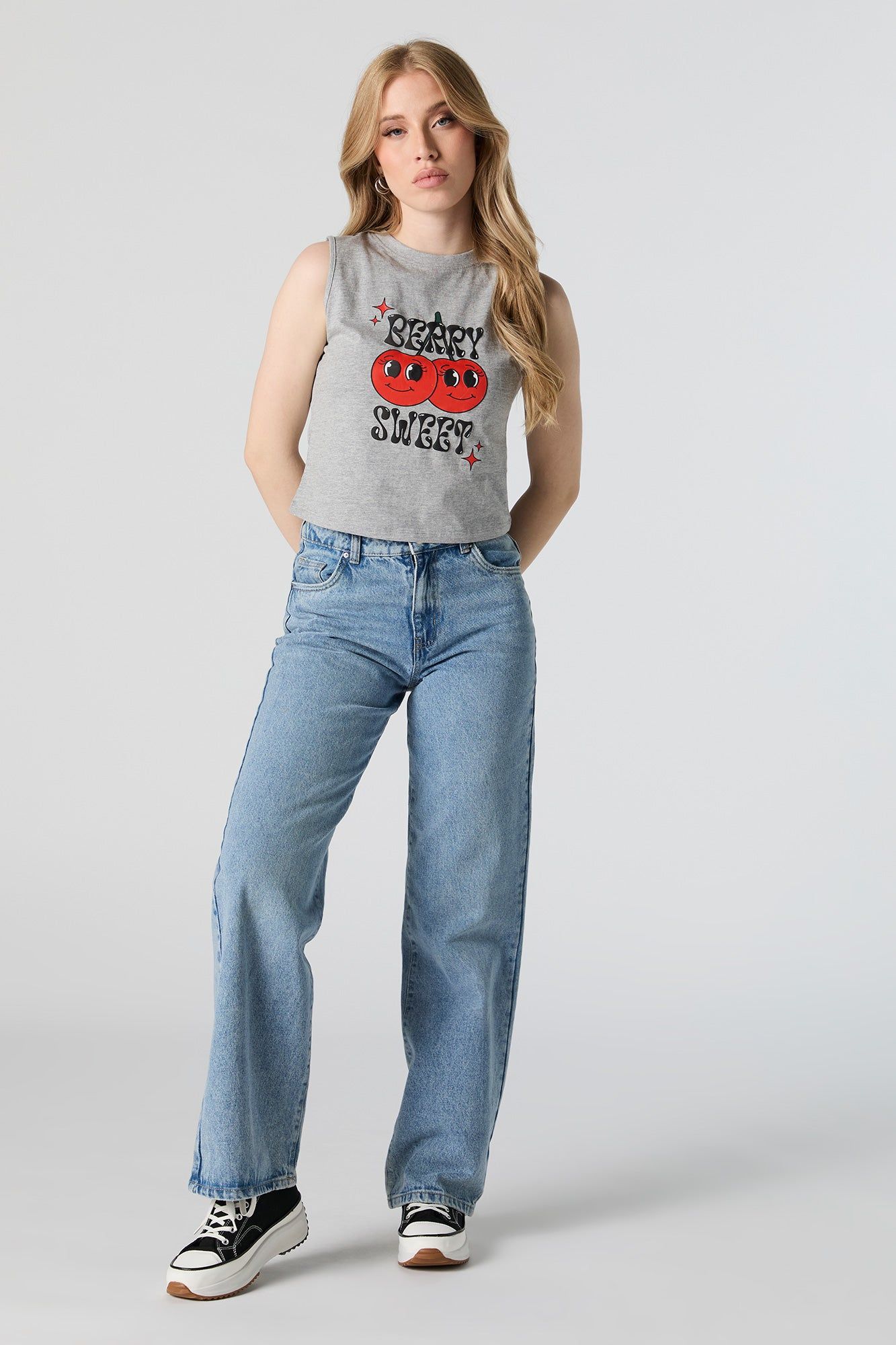 Berry Sweet Graphic Cropped Tank sold by Urban Planet product image thumbnail 3