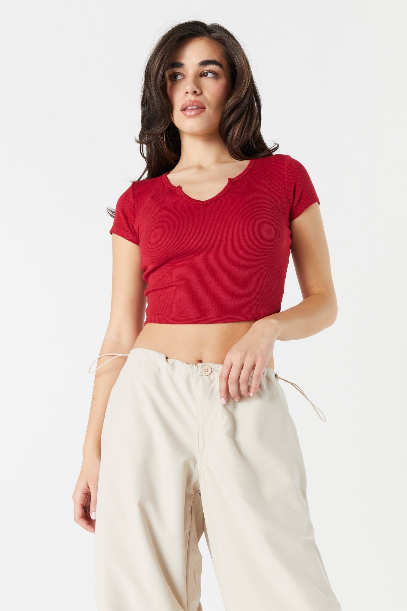Ribbed Cropped T-Shirt sold by Urban Planet product image thumbnail 7