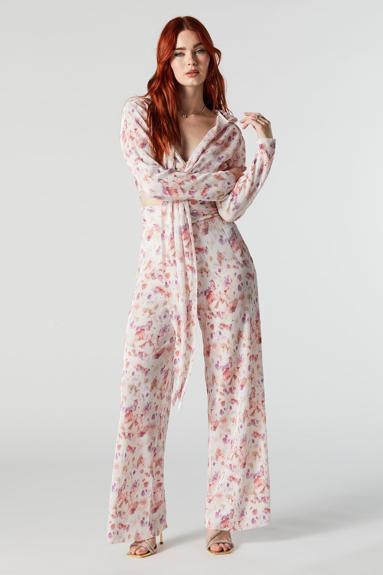 Floral Front Tie Long Sleeve Top sold by Urban Planet product image thumbnail 3