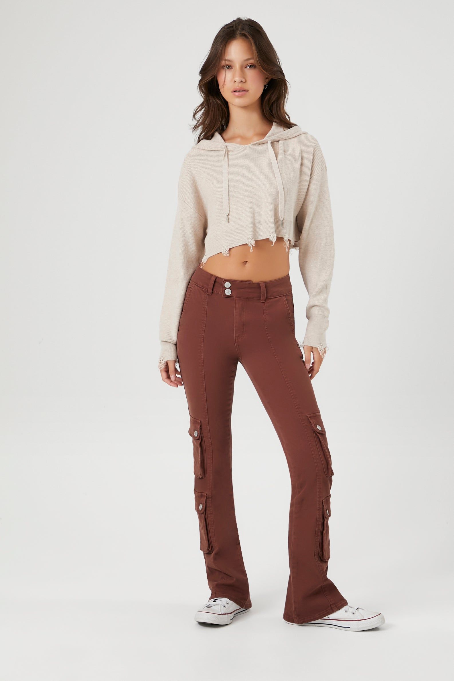 Haut court à capuchon d'aspect usé sold by Urban Planet product image thumbnail 4