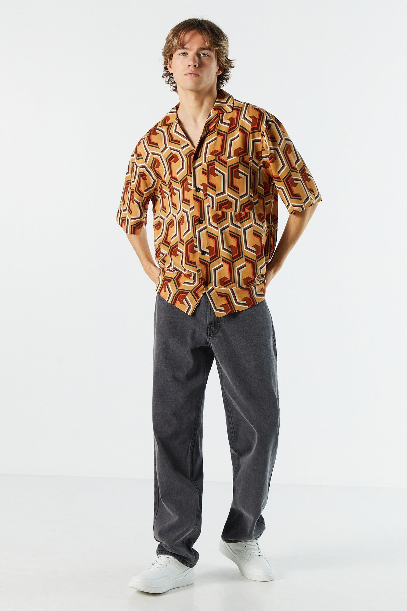 Haut boutonné décontracté imprimé sold by Urban Planet product image thumbnail 3