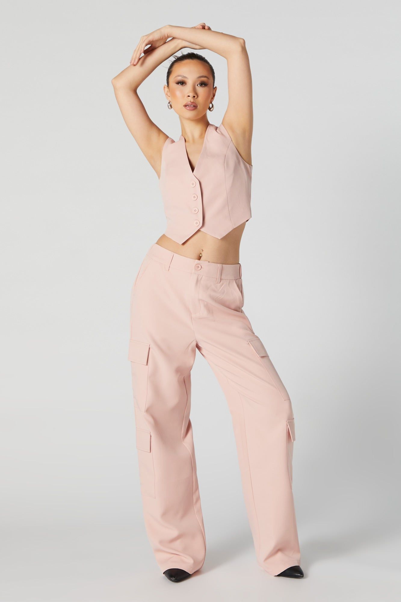 Button-Up Cropped Vest sold by Urban Planet product image thumbnail 3