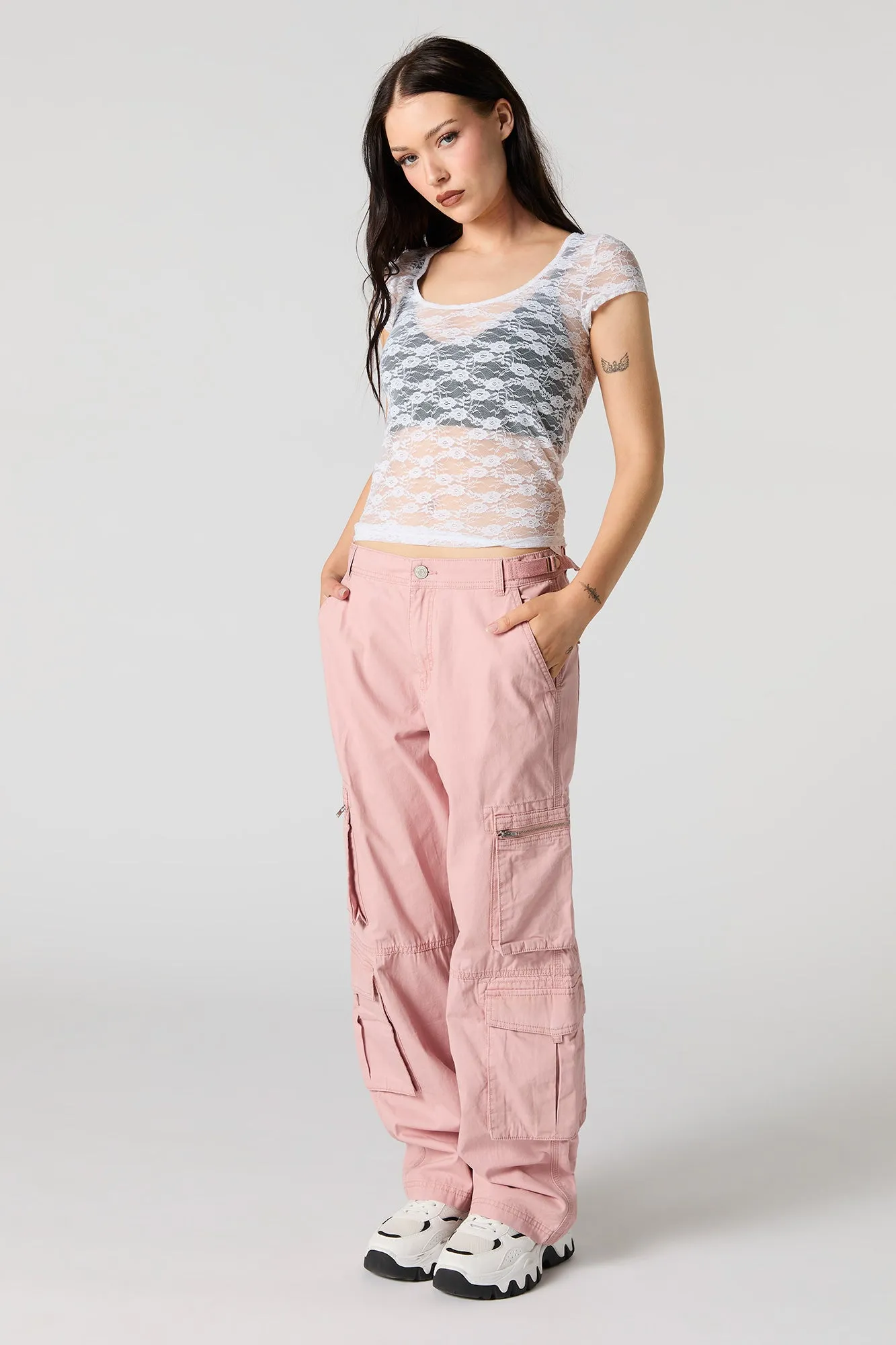 Zipper Pocket Cargo Pant sold by Urban Planet