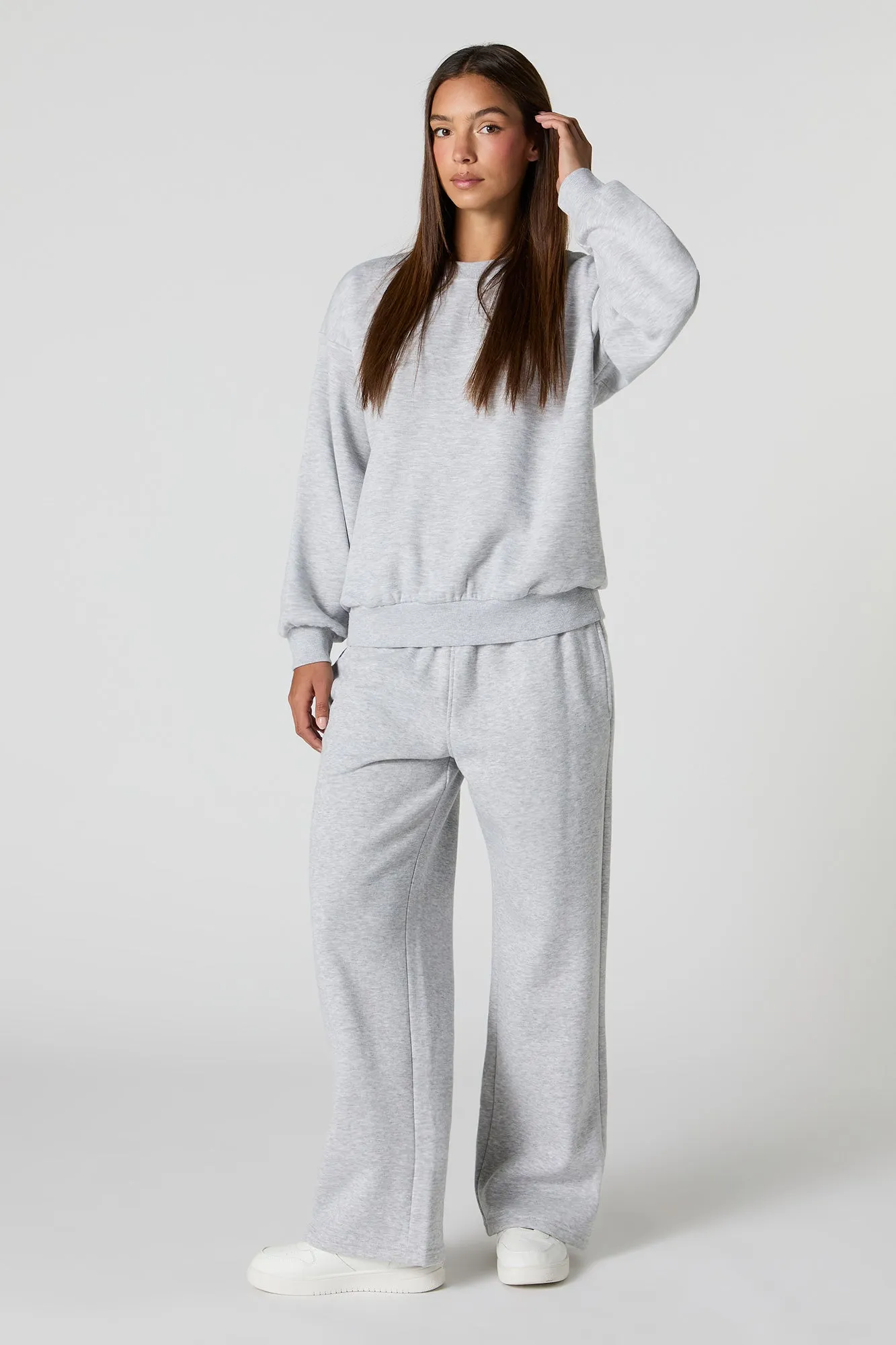 Soft Fleece Wide Leg Sweatpant sold by Urban Planet