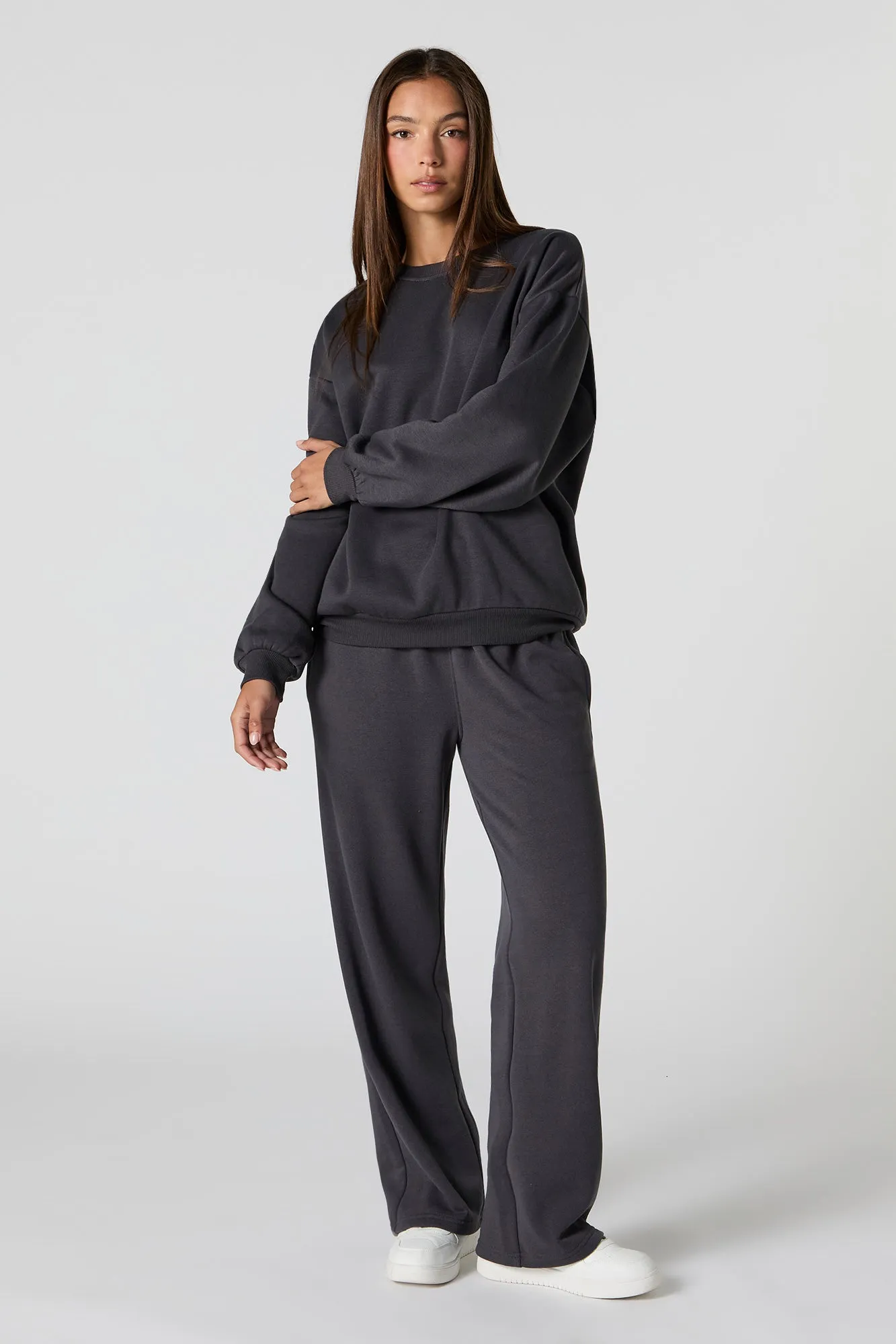 Soft Fleece Wide Leg Sweatpant sold by Urban Planet product image thumbnail 4
