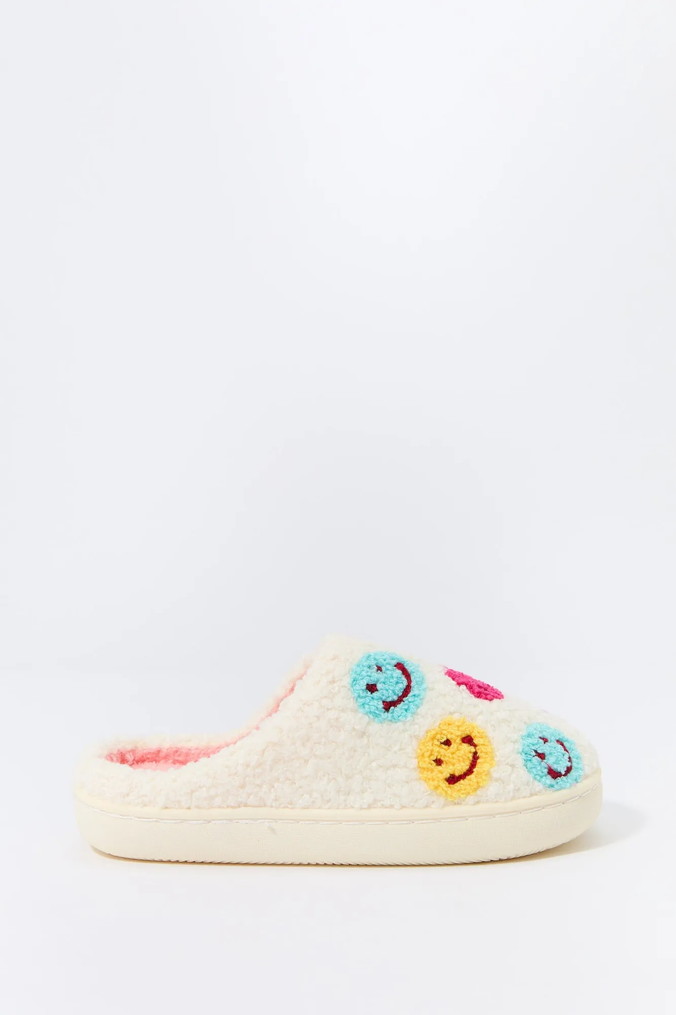 Girls Smiley Faces Faux-Fur Slipper sold by Urban Planet product image thumbnail 2