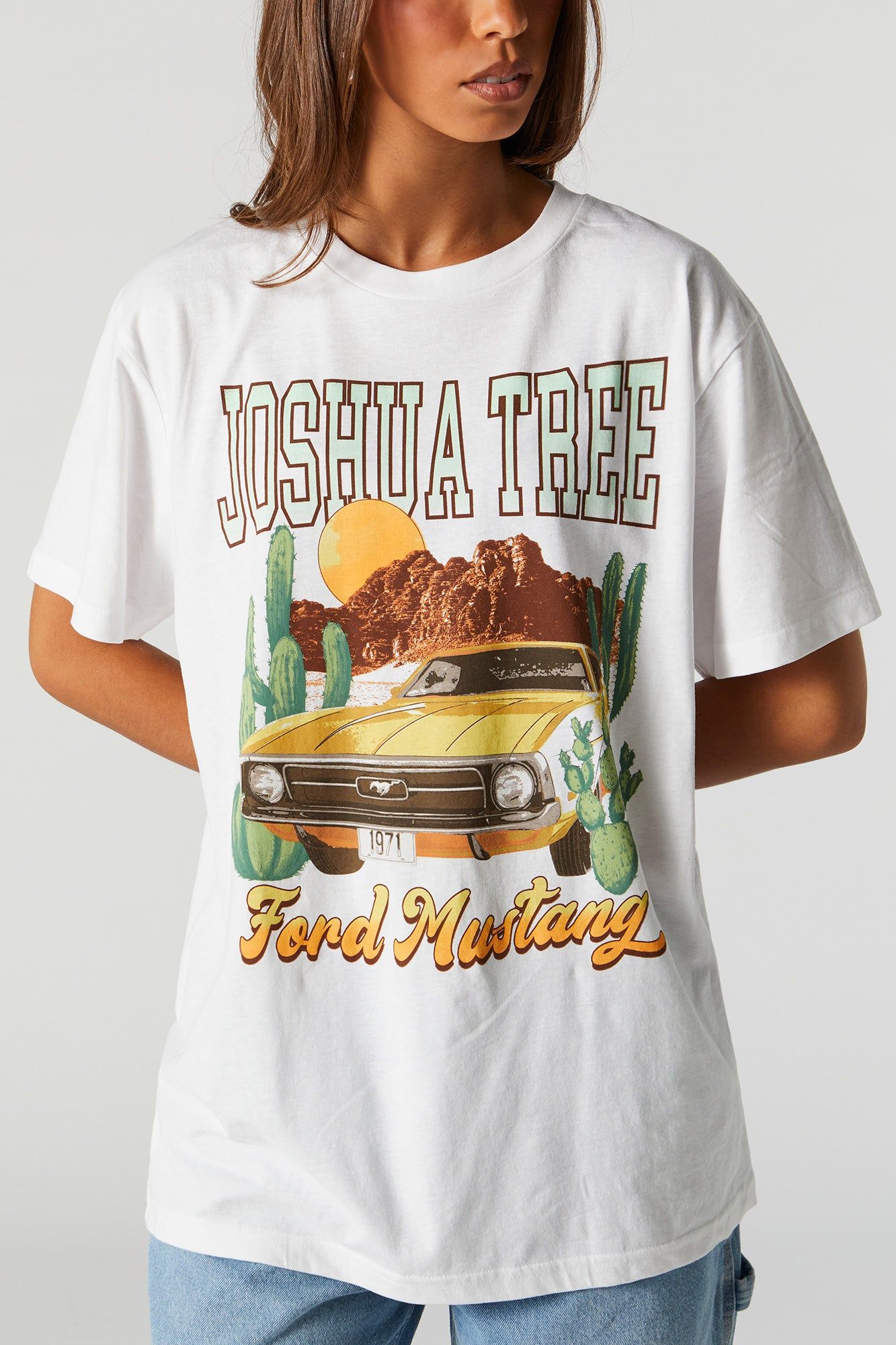 Ford Mustang Graphic Boyfriend T-Shirt sold by Urban Planet product image thumbnail 4