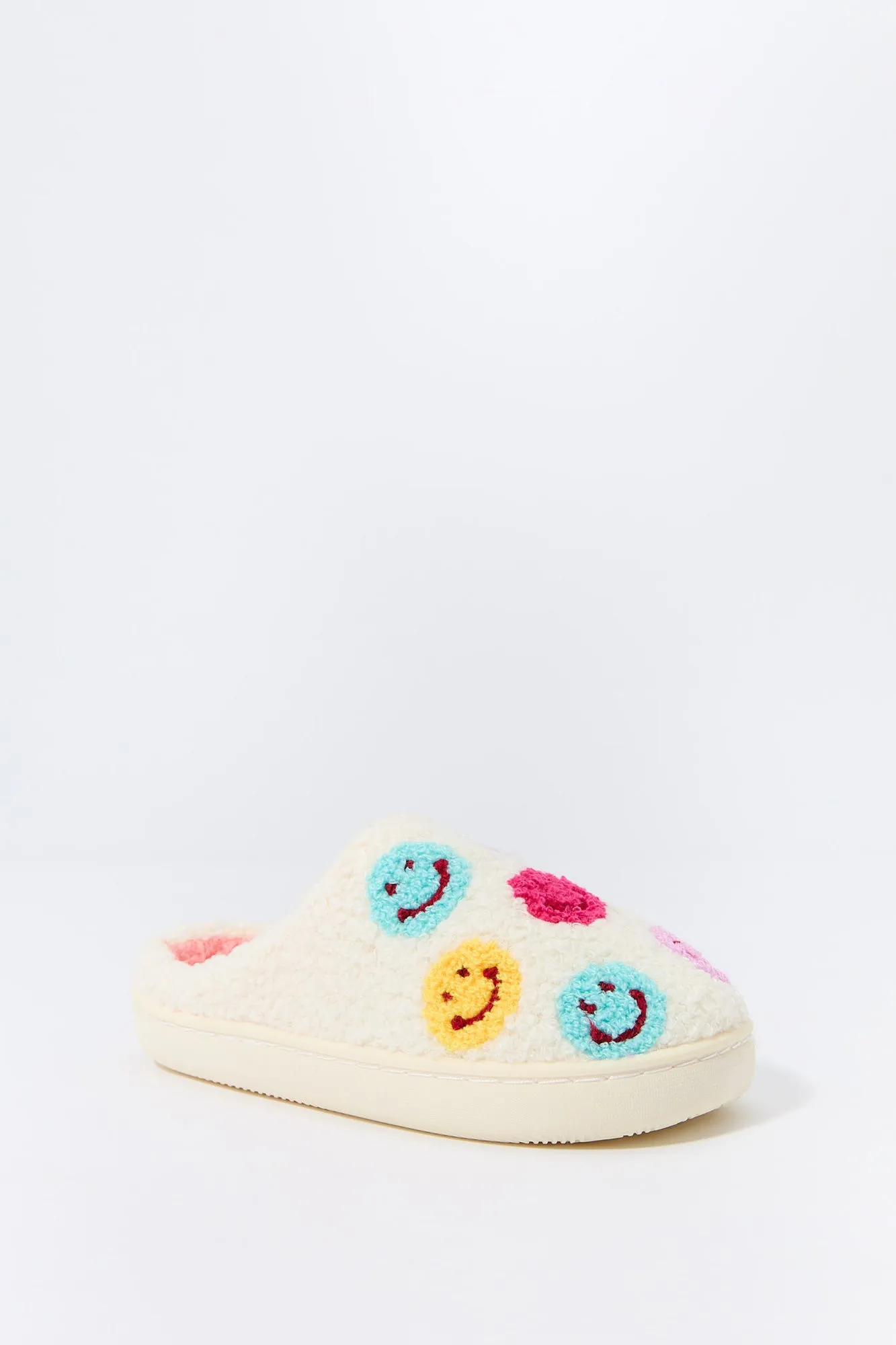 Girls Smiley Faces Faux-Fur Slipper sold by Urban Planet product image thumbnail 3