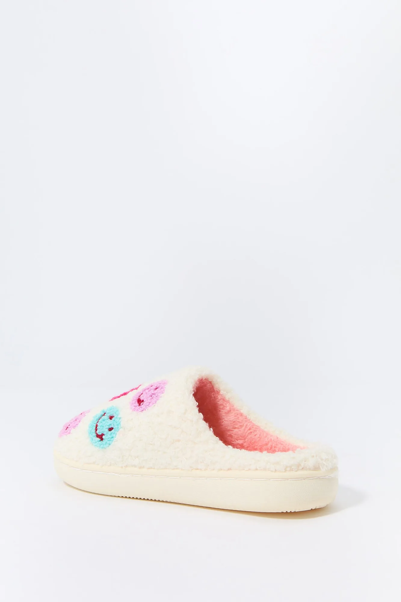 Girls Smiley Faces Faux-Fur Slipper sold by Urban Planet product image thumbnail 4
