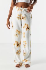 Teddy Bear Print Plush Pajama Pant sold by Urban Planet