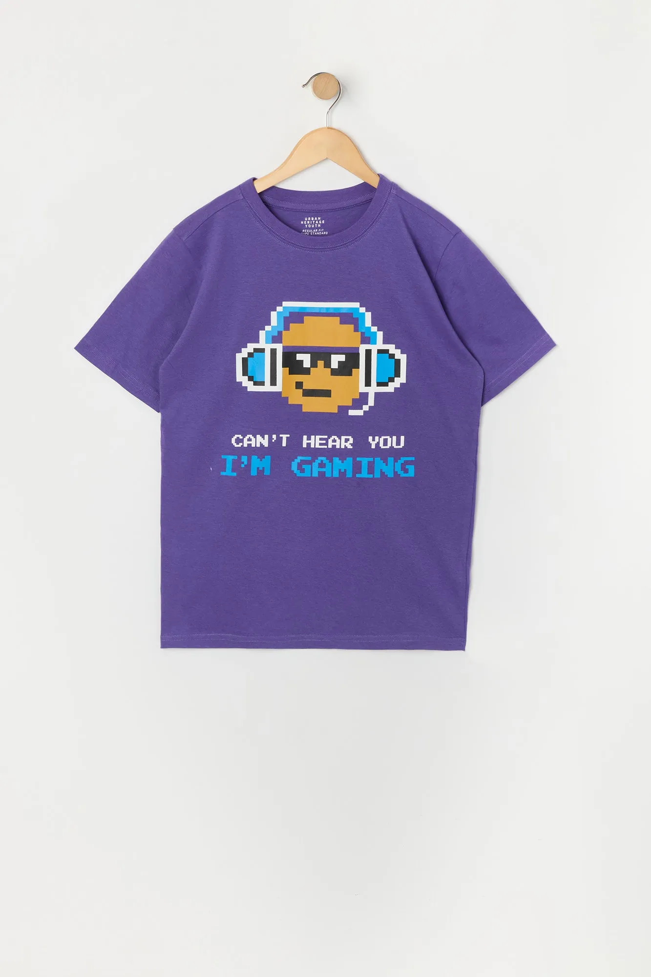 T-shirt à imprimé Can't Hear I'm Gaming pour garçon sold by Urban Planet
