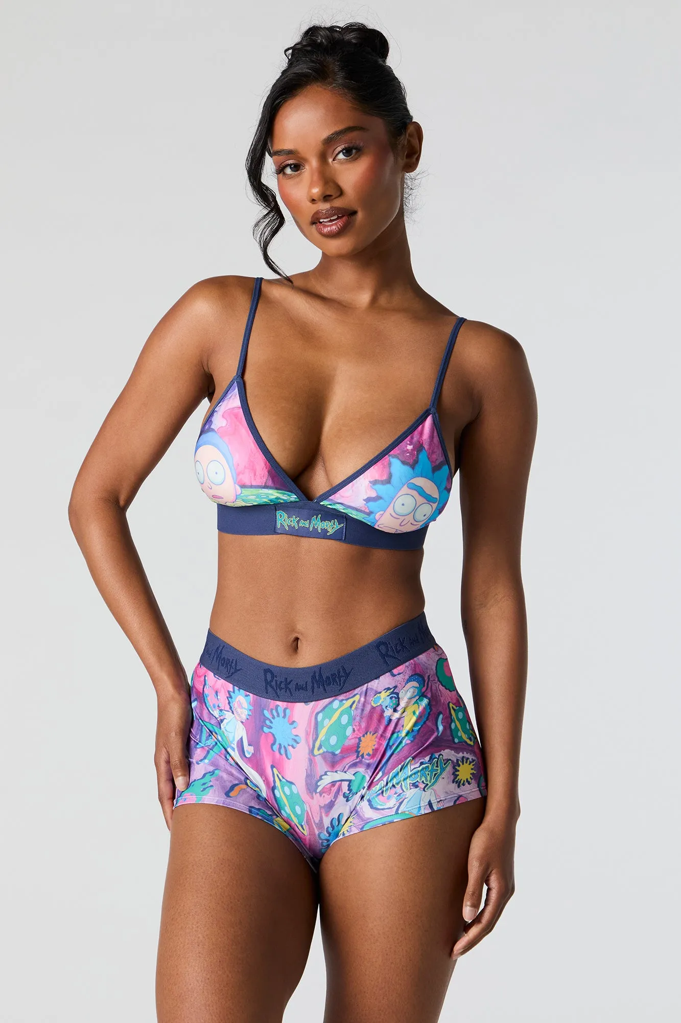 Rick and Morty Bra and Short 2 Piece Pajama Set sold by Urban Planet