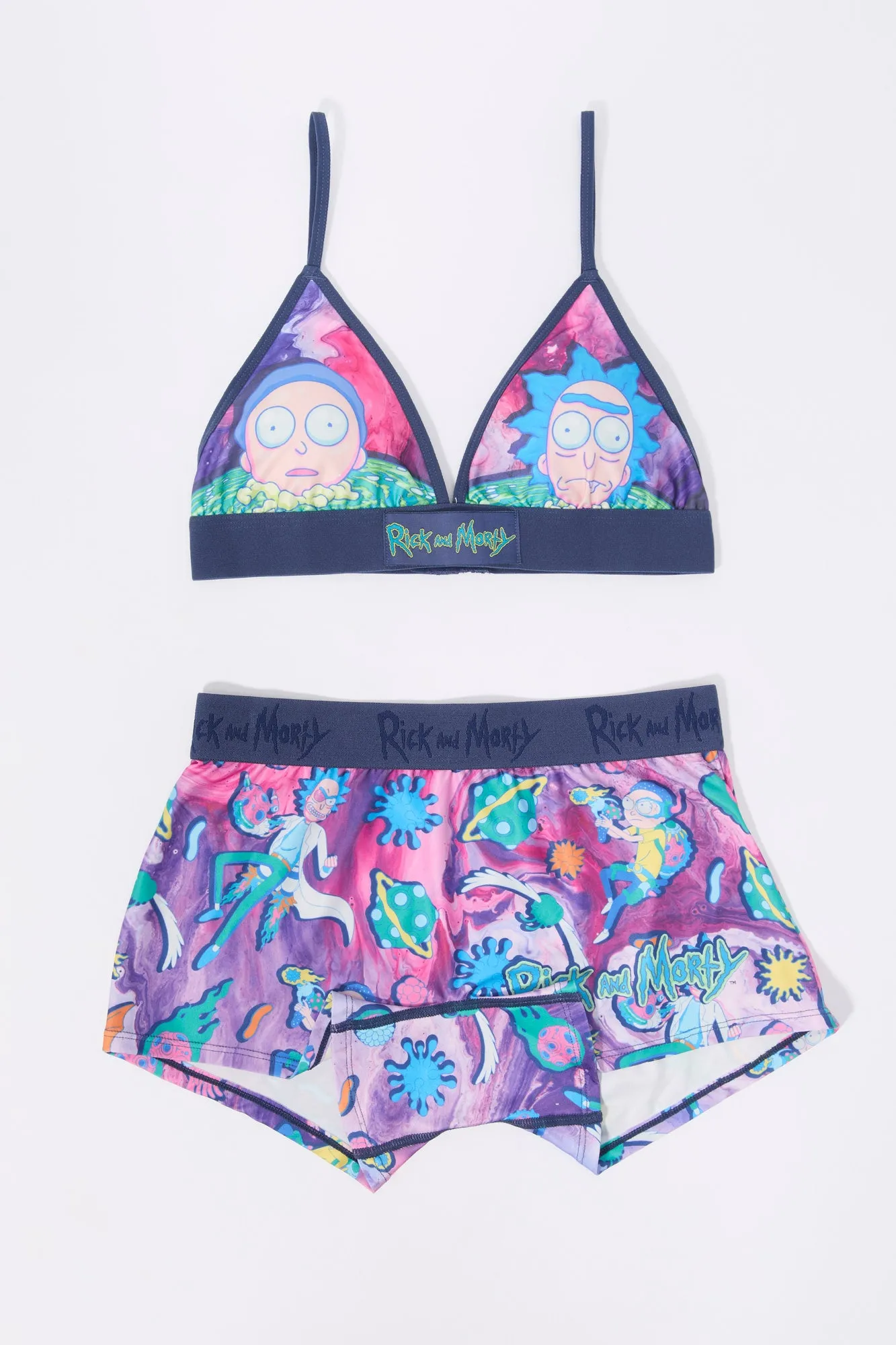 Rick and Morty Bra and Short 2 Piece Pajama Set sold by Urban Planet product image thumbnail 4