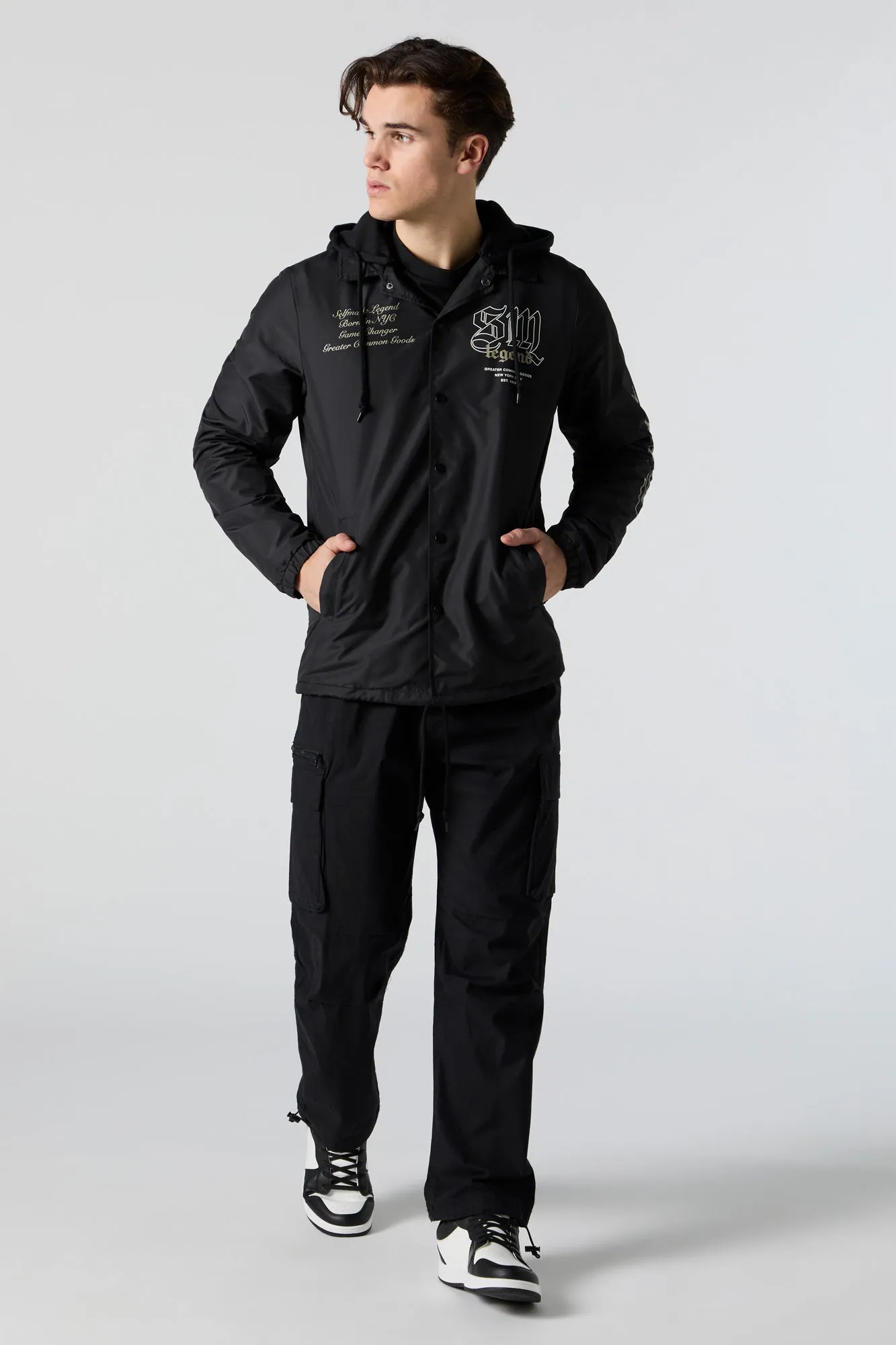 Blouson d'entraîneur à imprimé Self Made sold by Urban Planet product image thumbnail 3