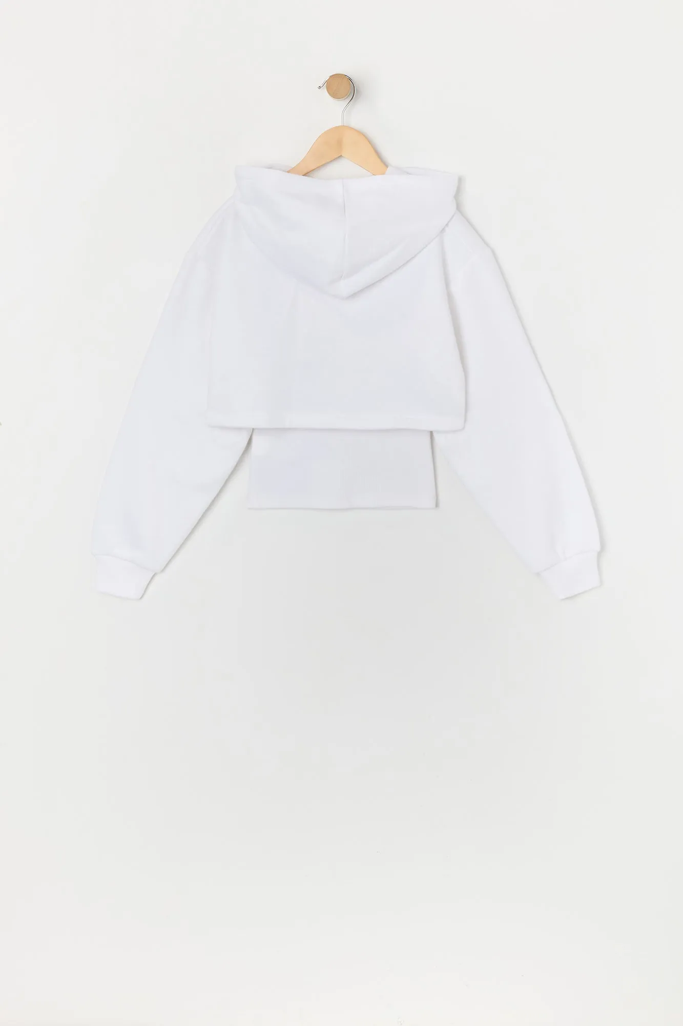 Girls Love Embroidered Cropped Hoodie and Tank sold by Urban Planet product image thumbnail 2