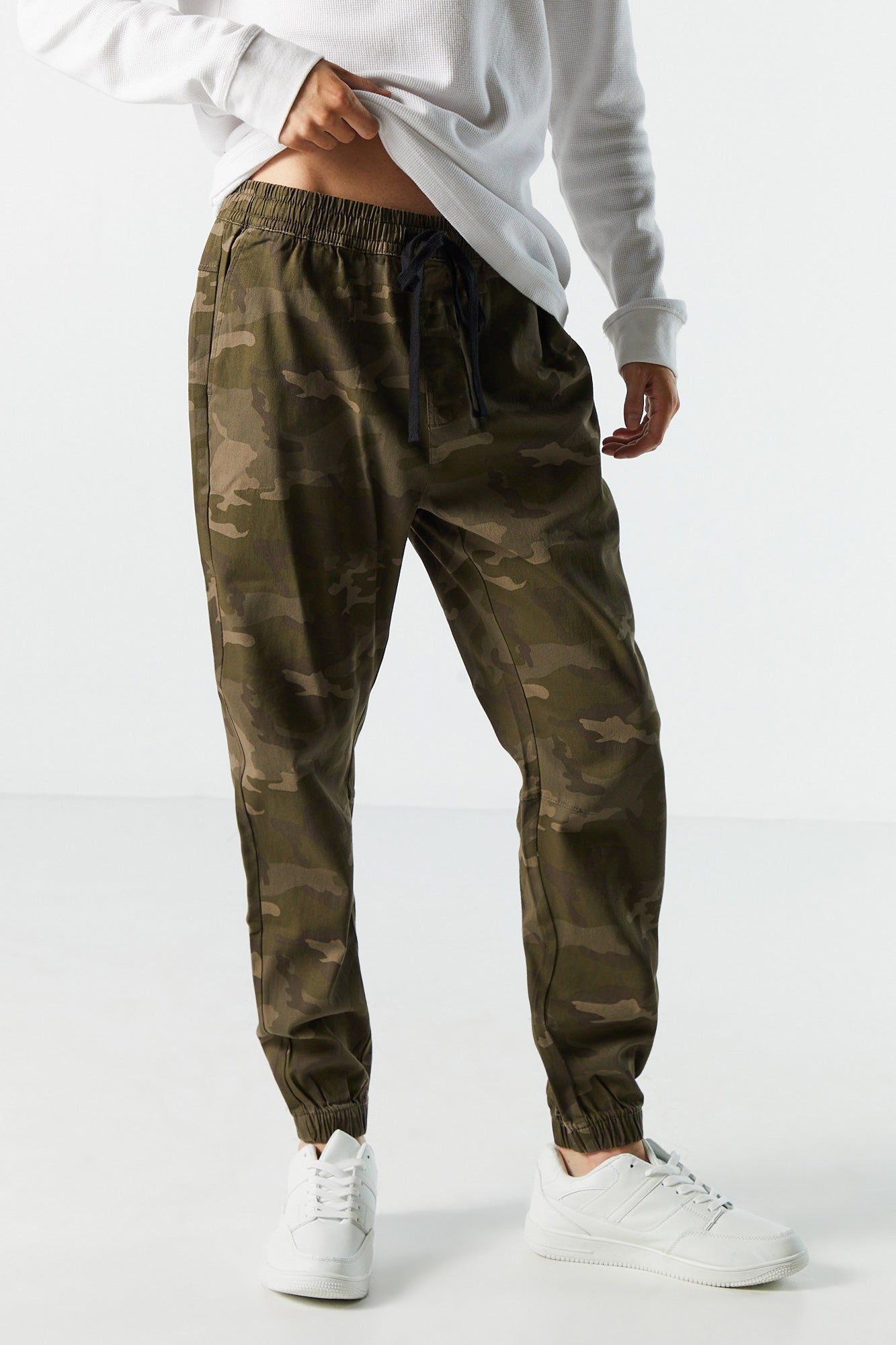 Green Camo Slim Jogger sold by Urban Planet