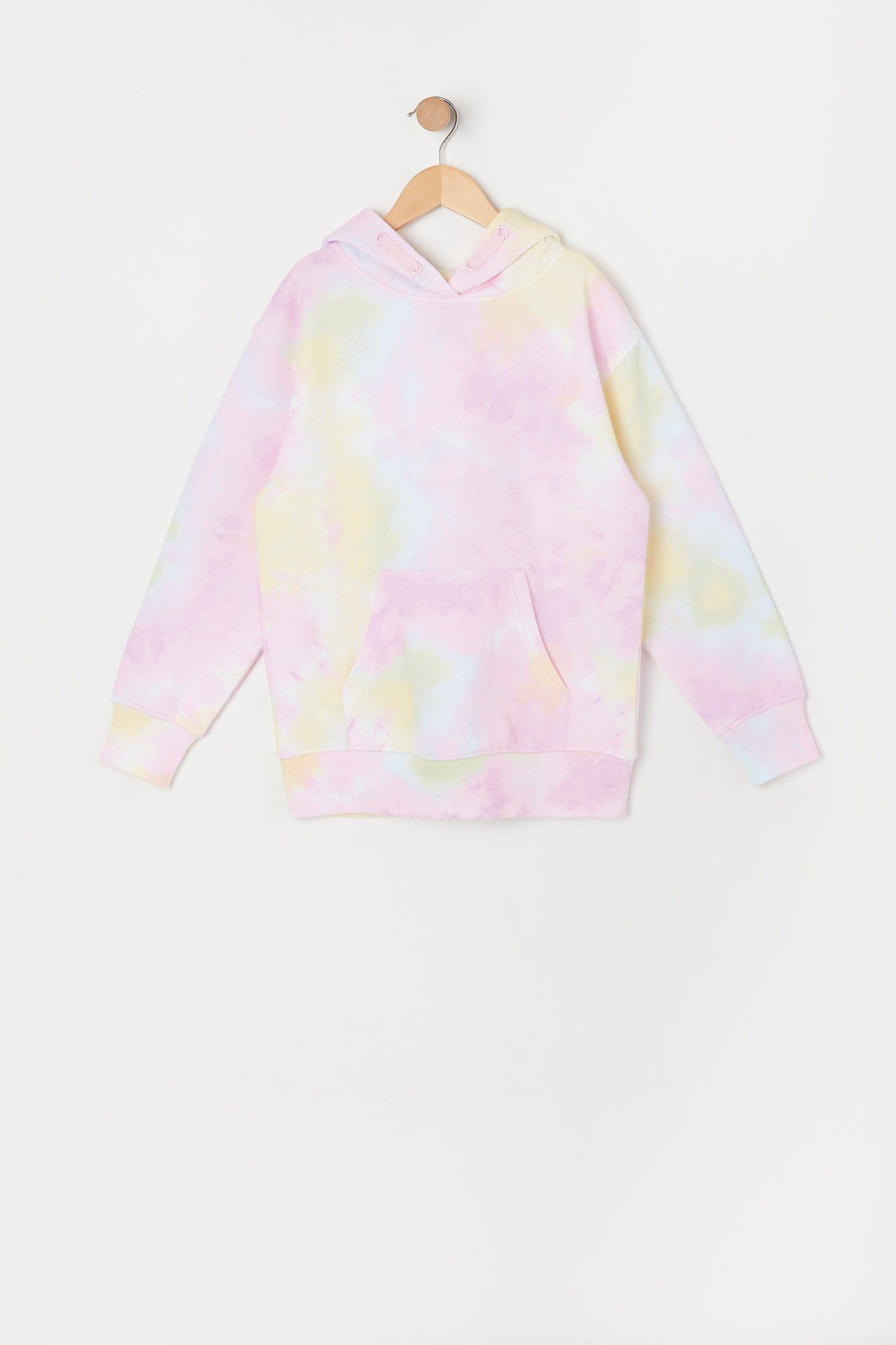 Girls Pastel Tie Dye Print Fleece Hoodie sold by Urban Planet