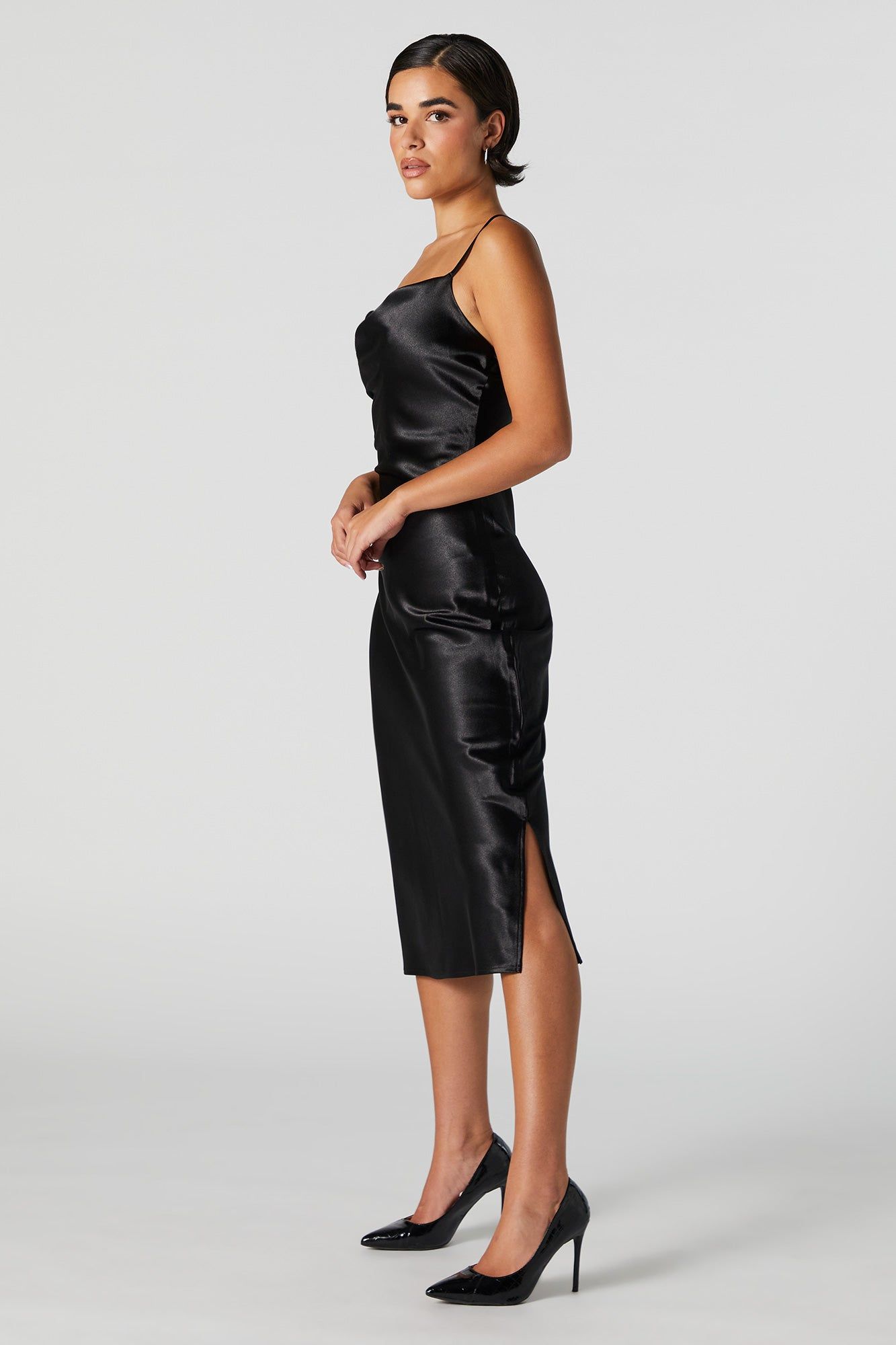 Solid Satin Slip Dress sold by Urban Planet product image thumbnail 3
