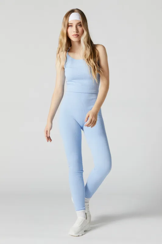 Legging Active côtelé sans couture à taille haute sold by Urban Planet