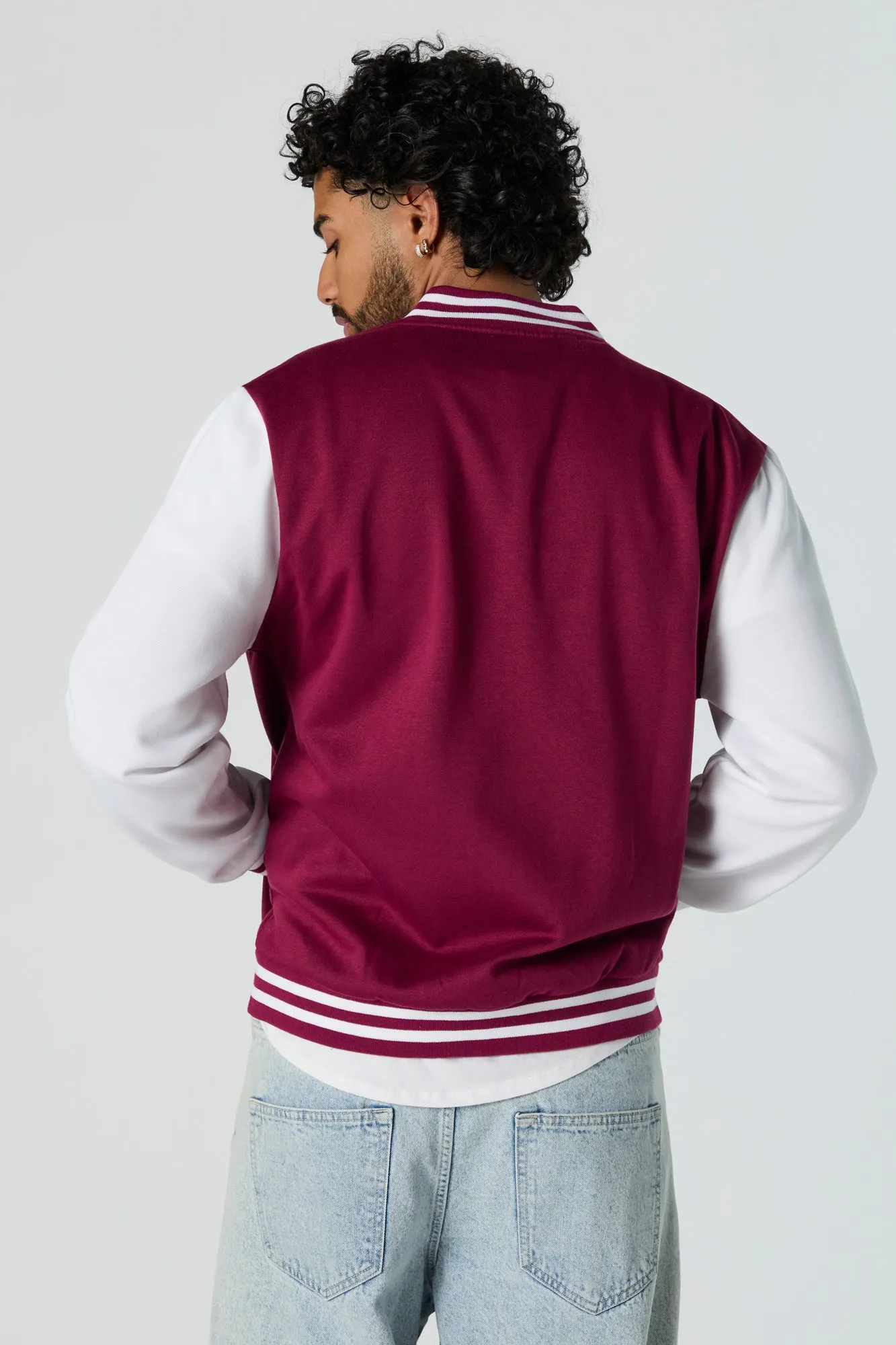 SF Chenille Embroidered Varsity Jacket sold by Urban Planet product image thumbnail 2