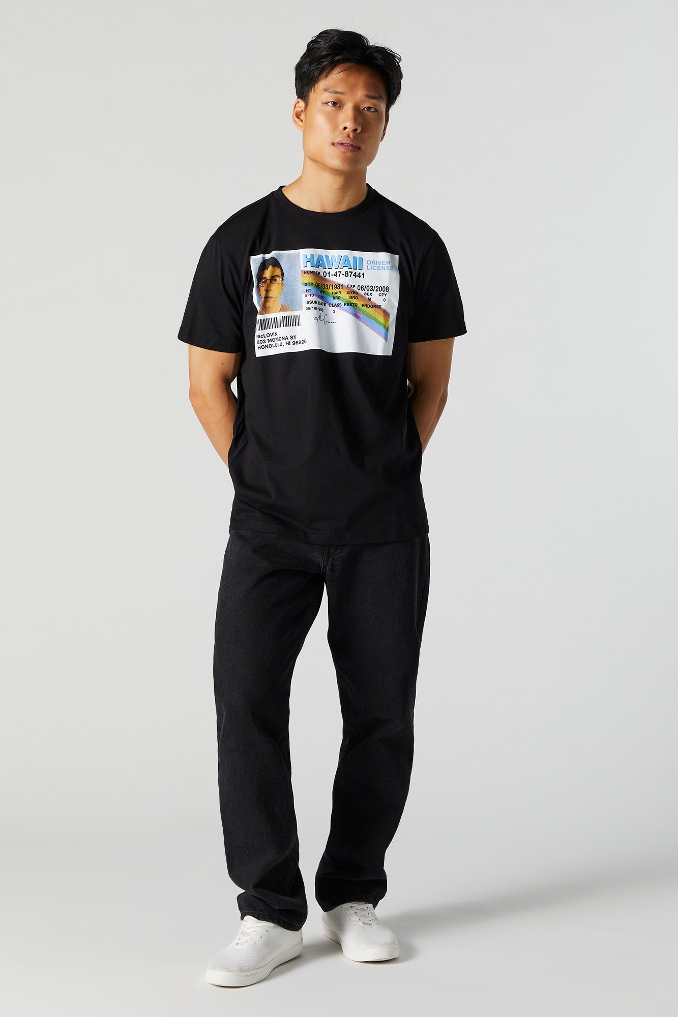 McLovin ID Graphic T-Shirt sold by Urban Planet product image thumbnail 3