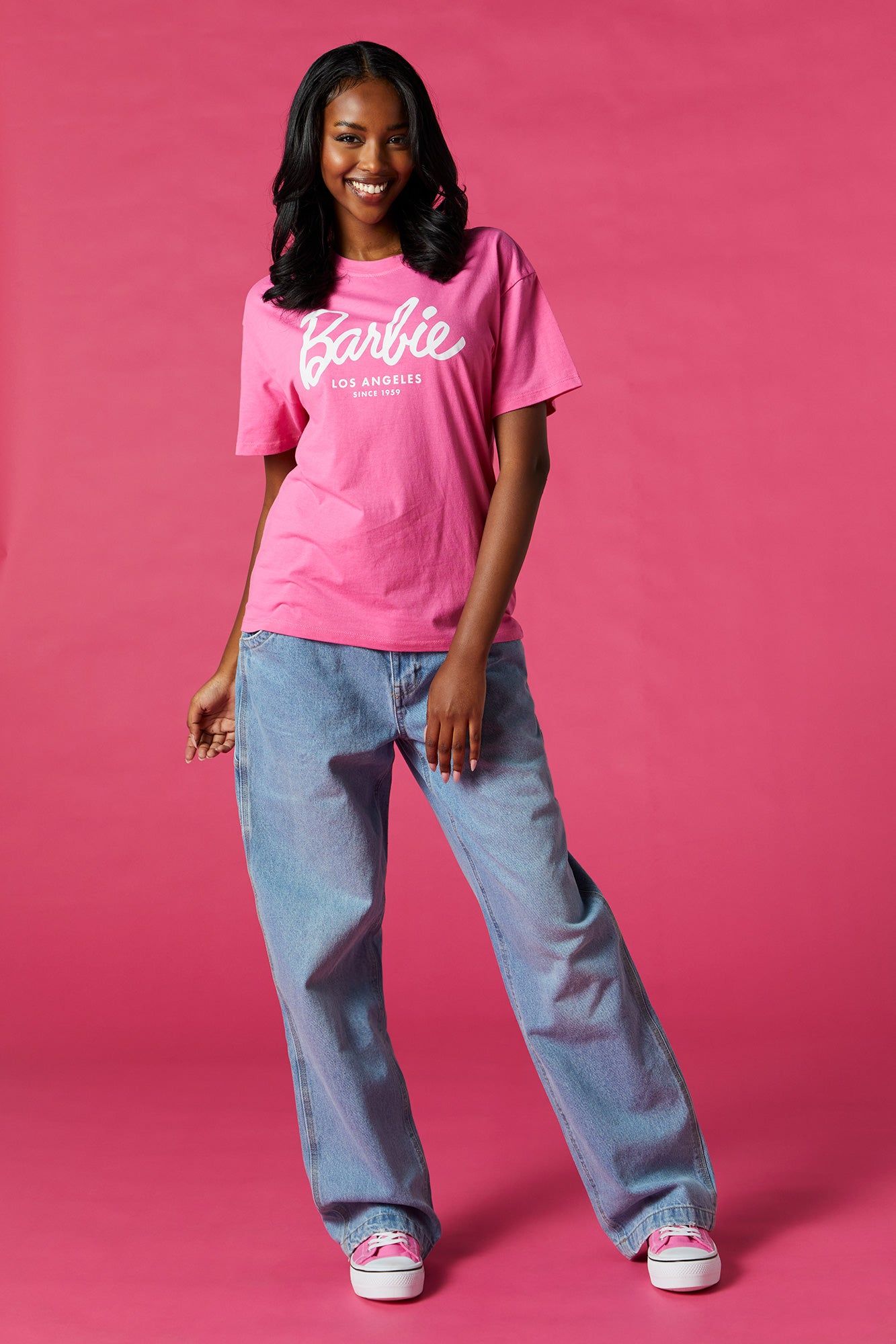 Barbie™ Los Angeles Graphic Boyfriend T-Shirt sold by Urban Planet product image thumbnail 3