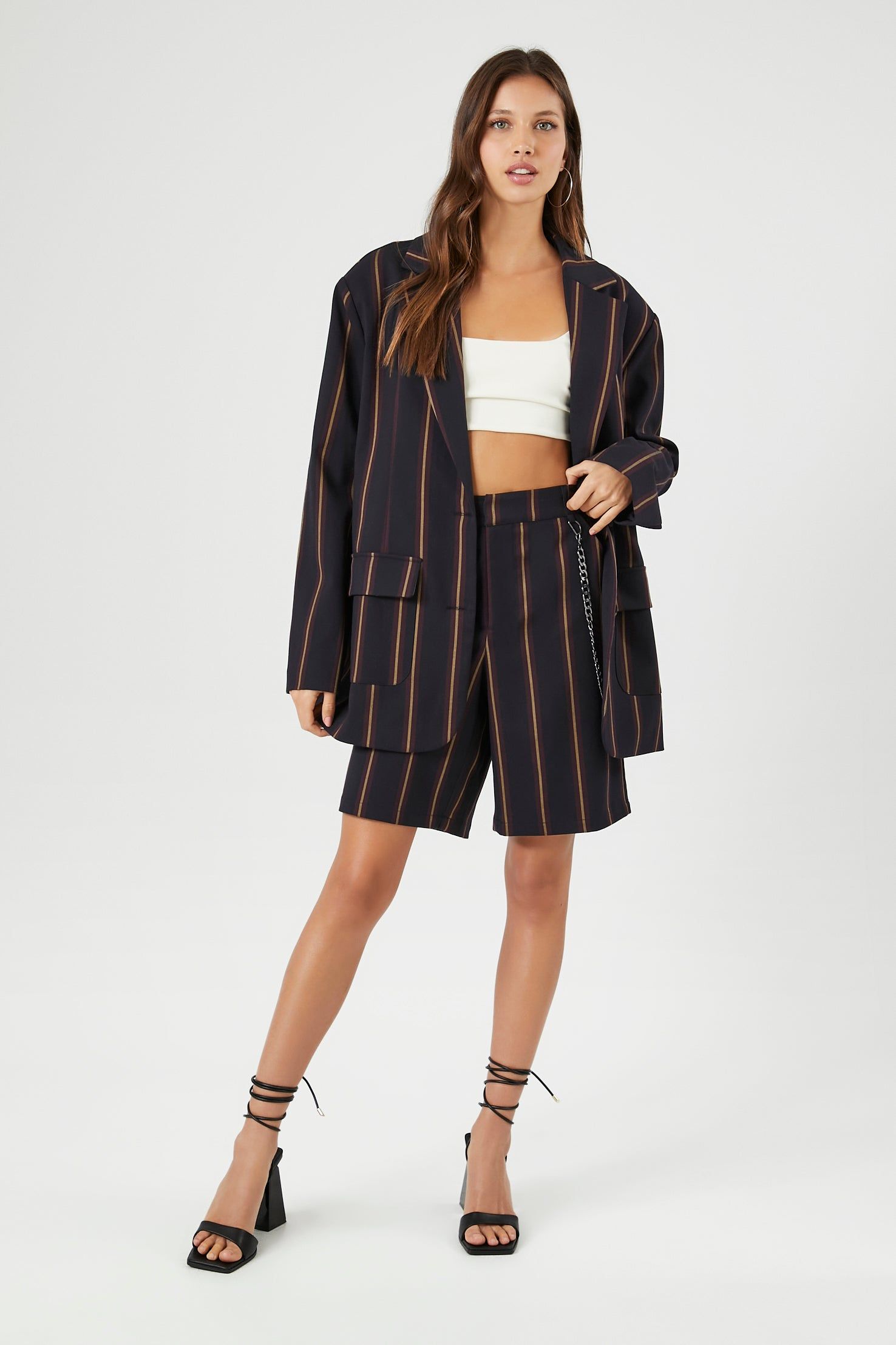 Blazer droit rayé sold by Urban Planet product image thumbnail 3