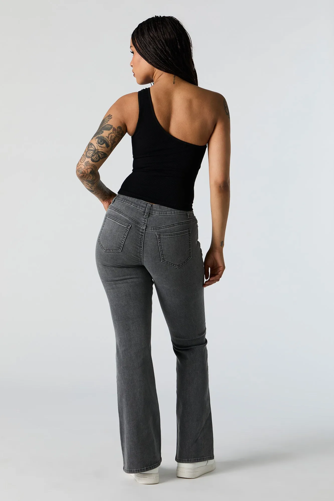 Austin Grey Wash Low Rise Flare Jean sold by Urban Planet product image thumbnail 3