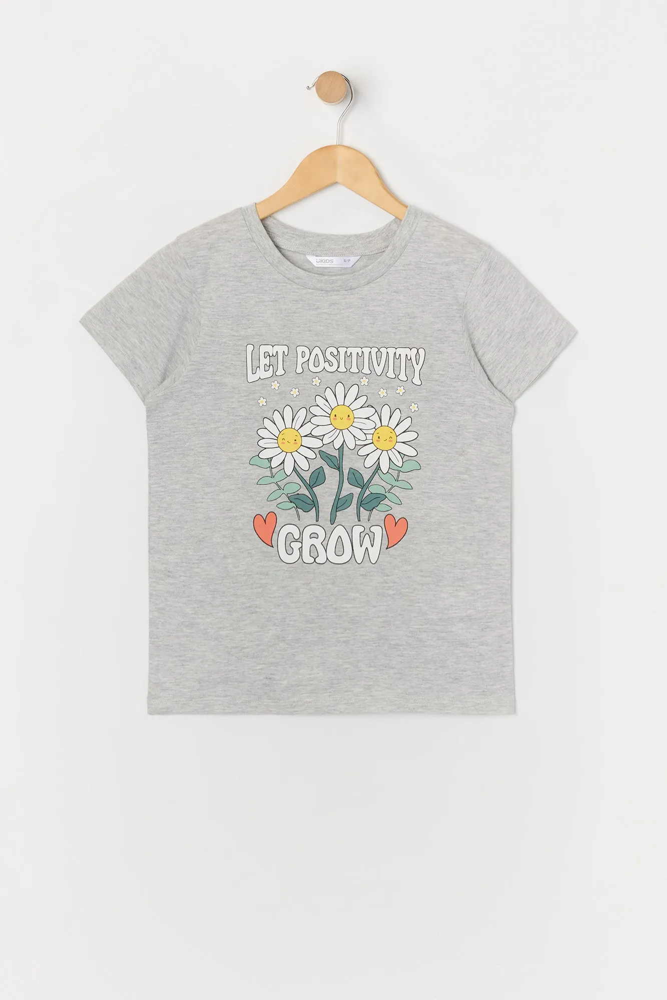 T-shirt à imprimé Positivity pour fille sold by Urban Planet