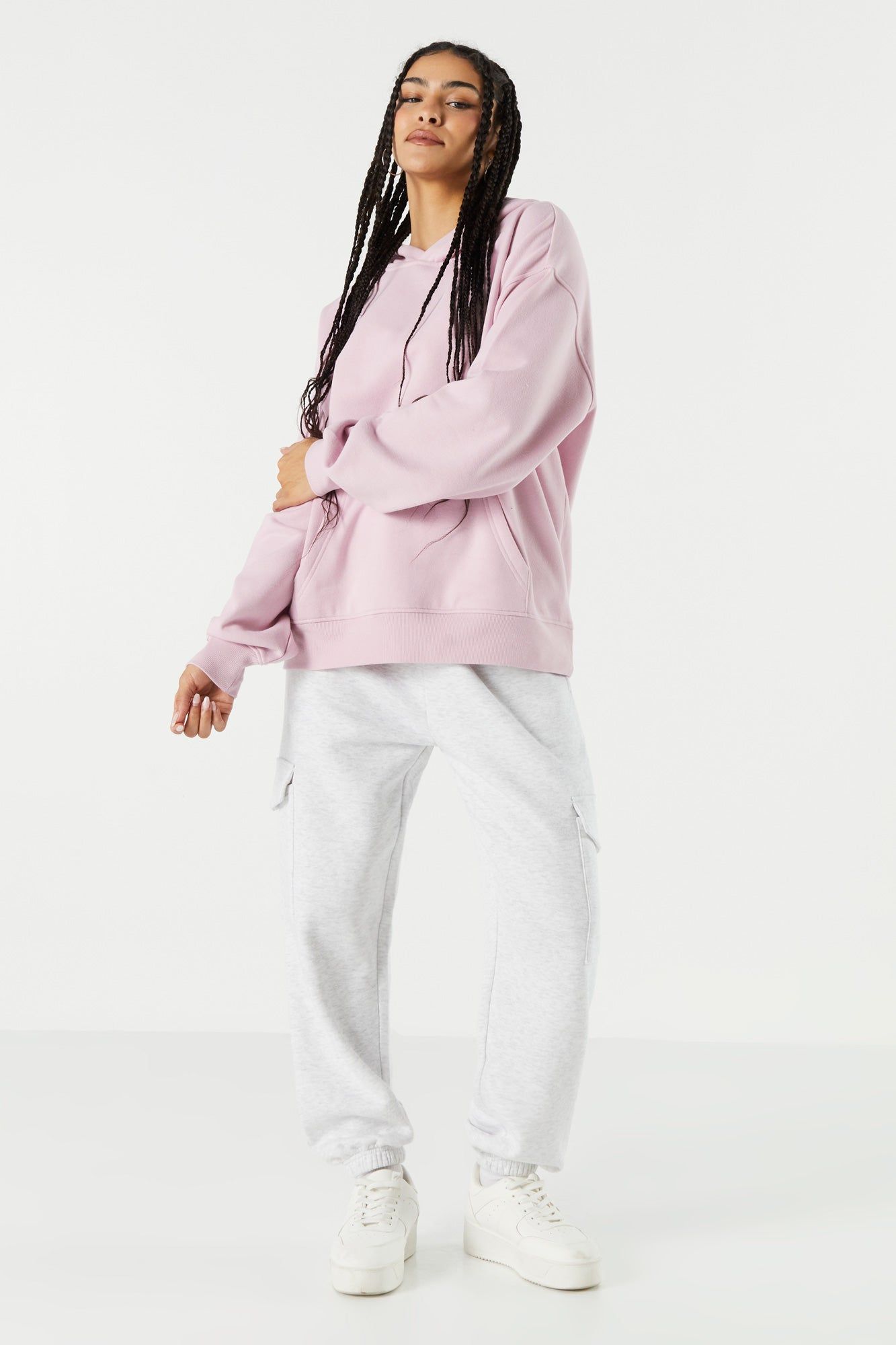 Haut surdimensionné à capuchon en molleton uni sold by Urban Planet product image thumbnail 6