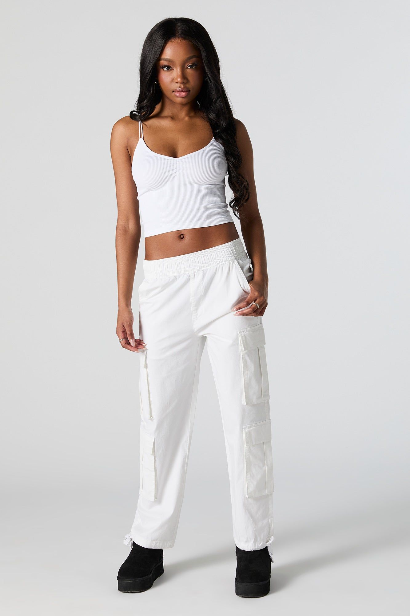Elastic Waist Cargo Pant sold by Urban Planet product image thumbnail 4