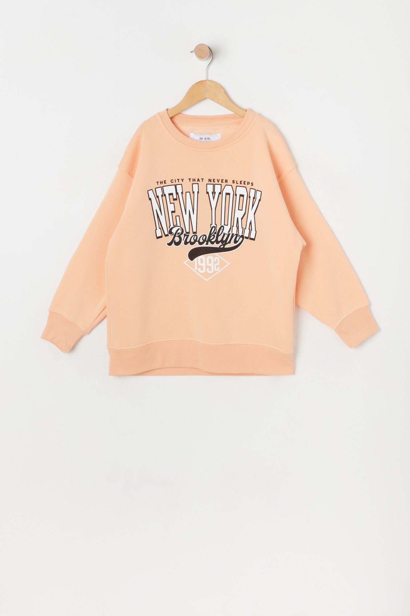 Girls Fleece Oversized New York Graphic Sweatshirt sold by Urban Planet
