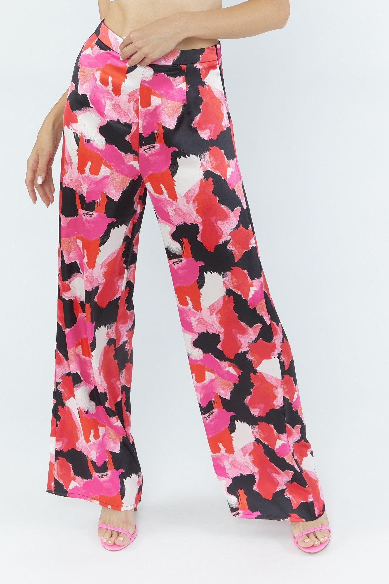 Pantalon à jambe large en soie sold by Urban Planet product image thumbnail 2