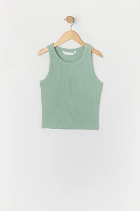 Girls Solid Ribbed Tank sold by Urban Planet