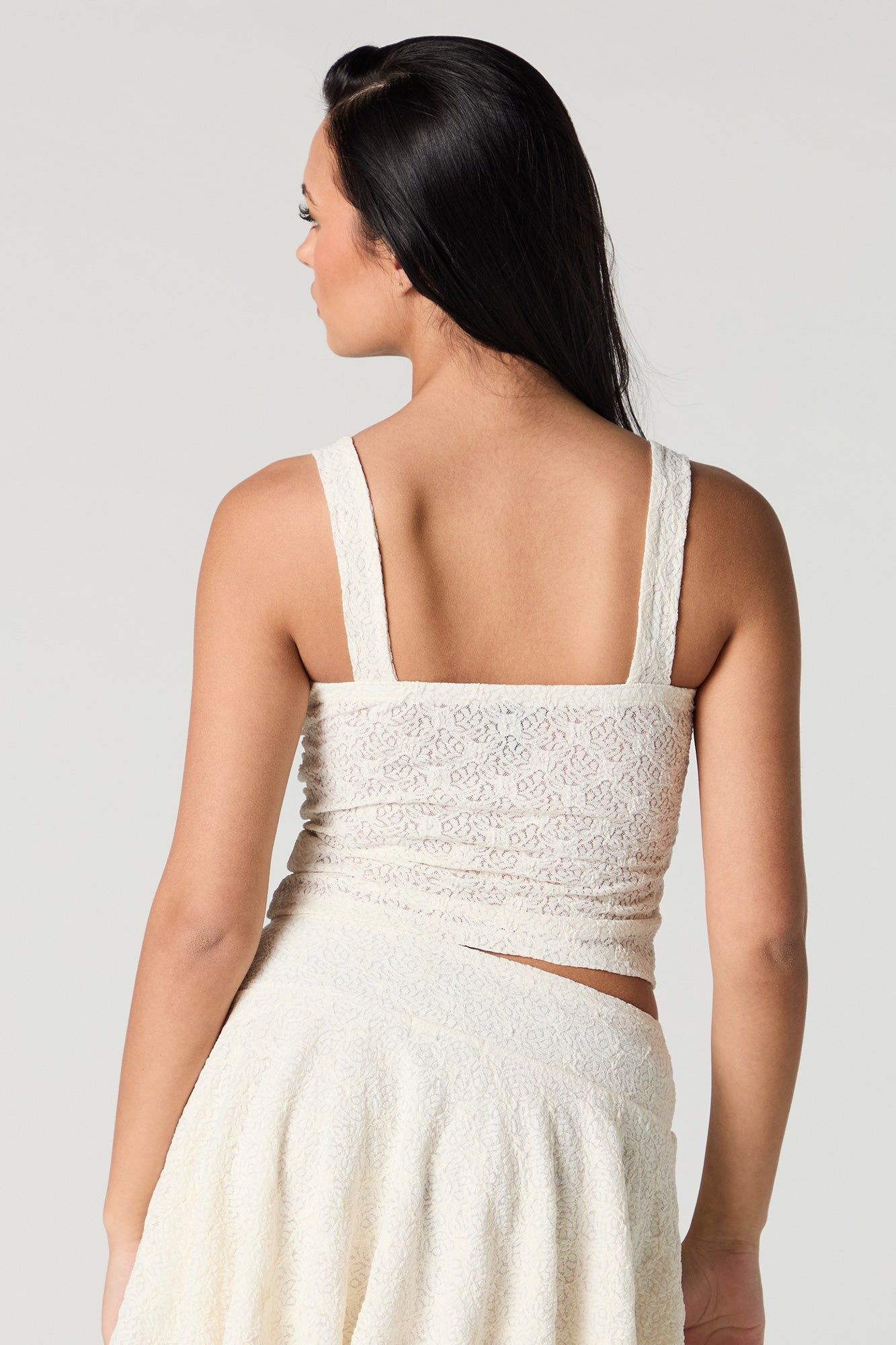Lace Knit Square Neck Tank sold by Urban Planet product image thumbnail 2