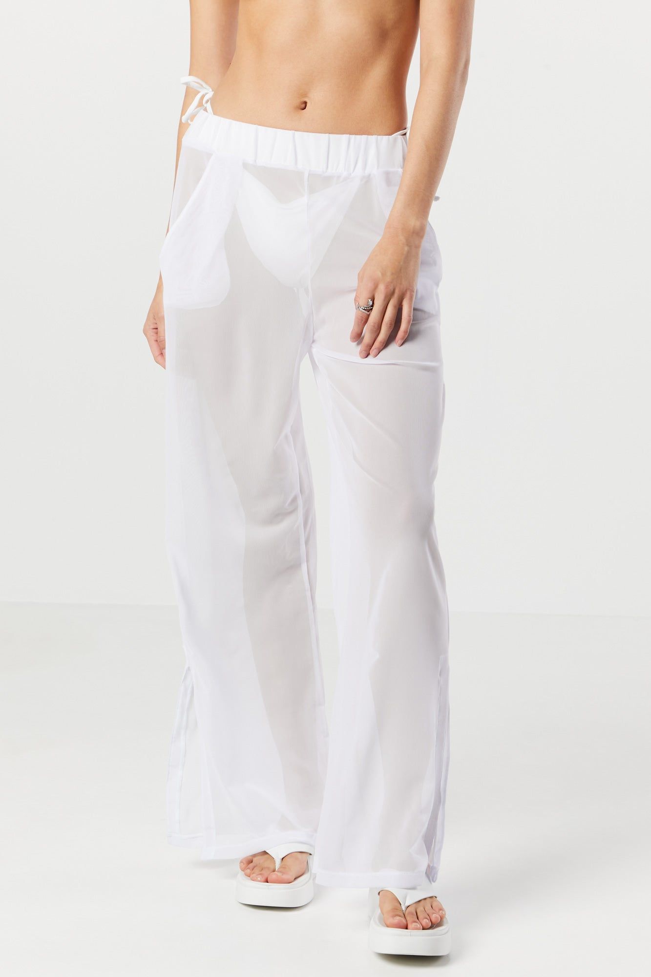 Mesh Cover-Up Wide Leg Pant sold by Urban Planet product image thumbnail 5
