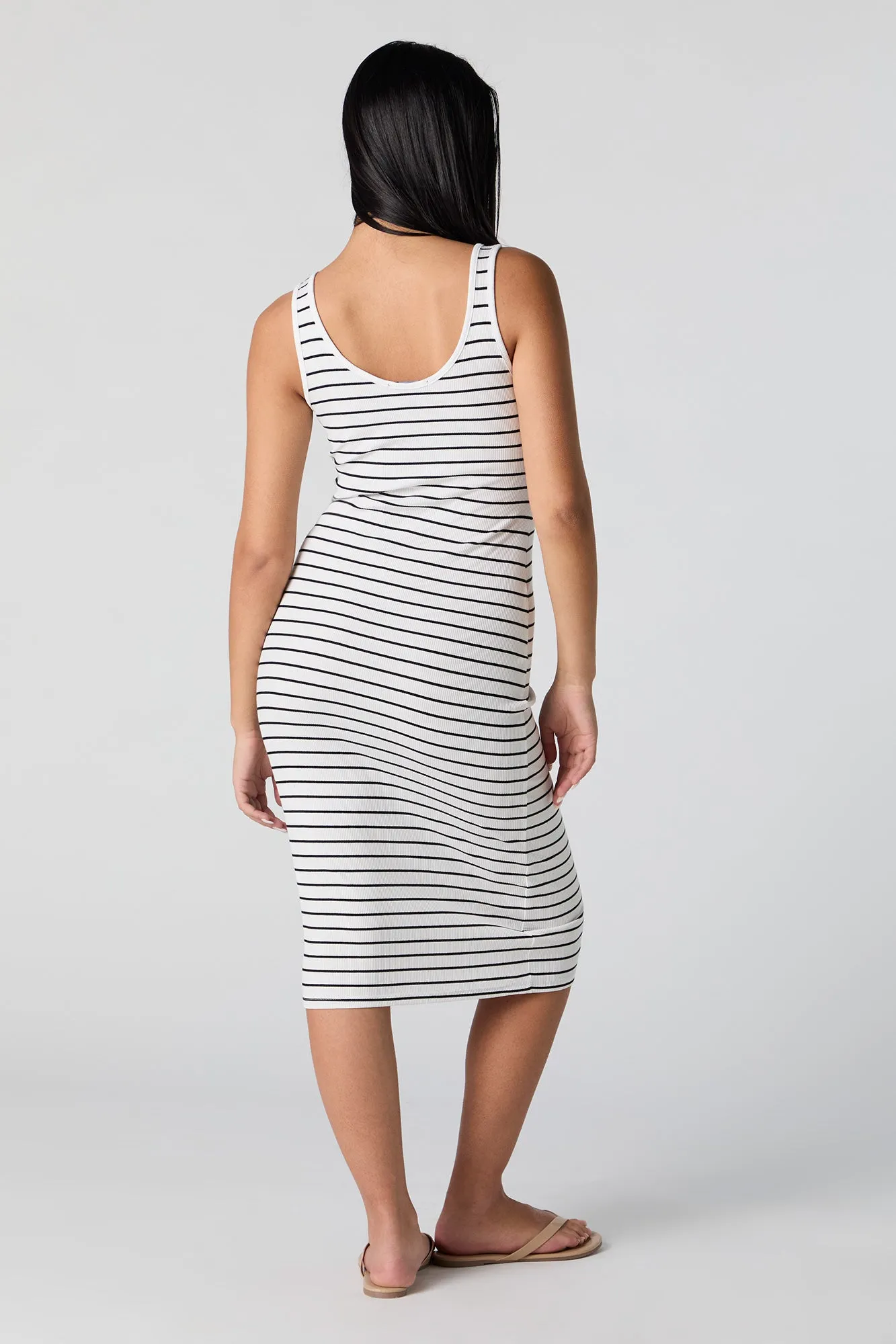 Striped Scoop Neck Bodycon Midi Dress sold by Urban Planet product image thumbnail 3