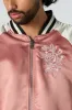 Satin Rose Embroidered Bomber Jacket sold by Urban Planet