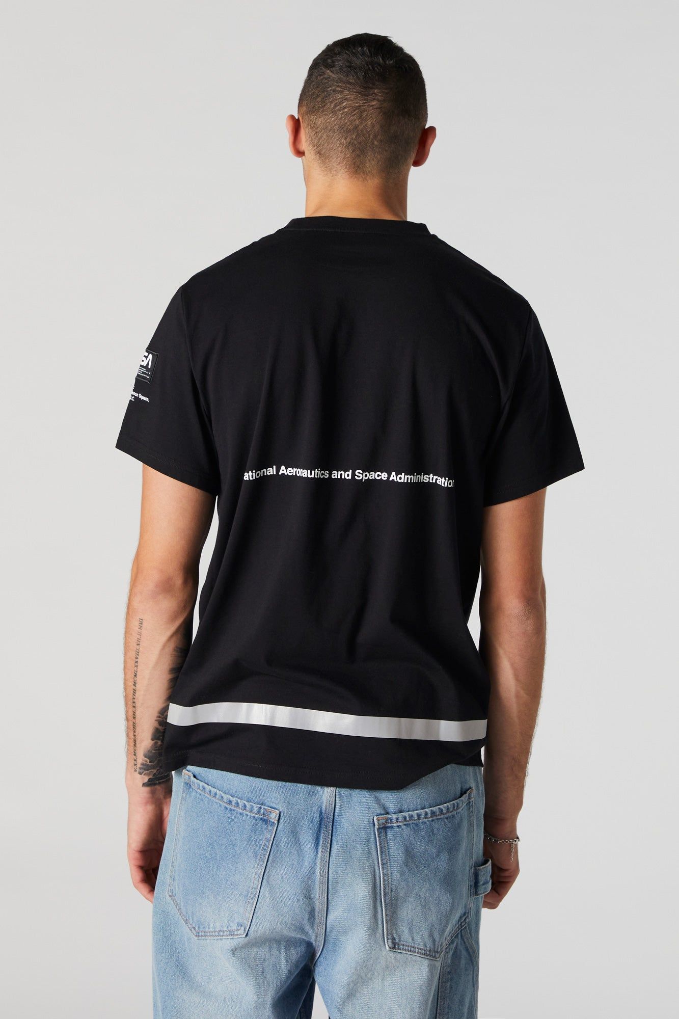 NASA Crew Print Patch T-Shirt sold by Urban Planet product image thumbnail 4