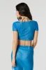Mesh Front Tie Short Sleeve Crop Top Cover Up sold by Urban Planet
