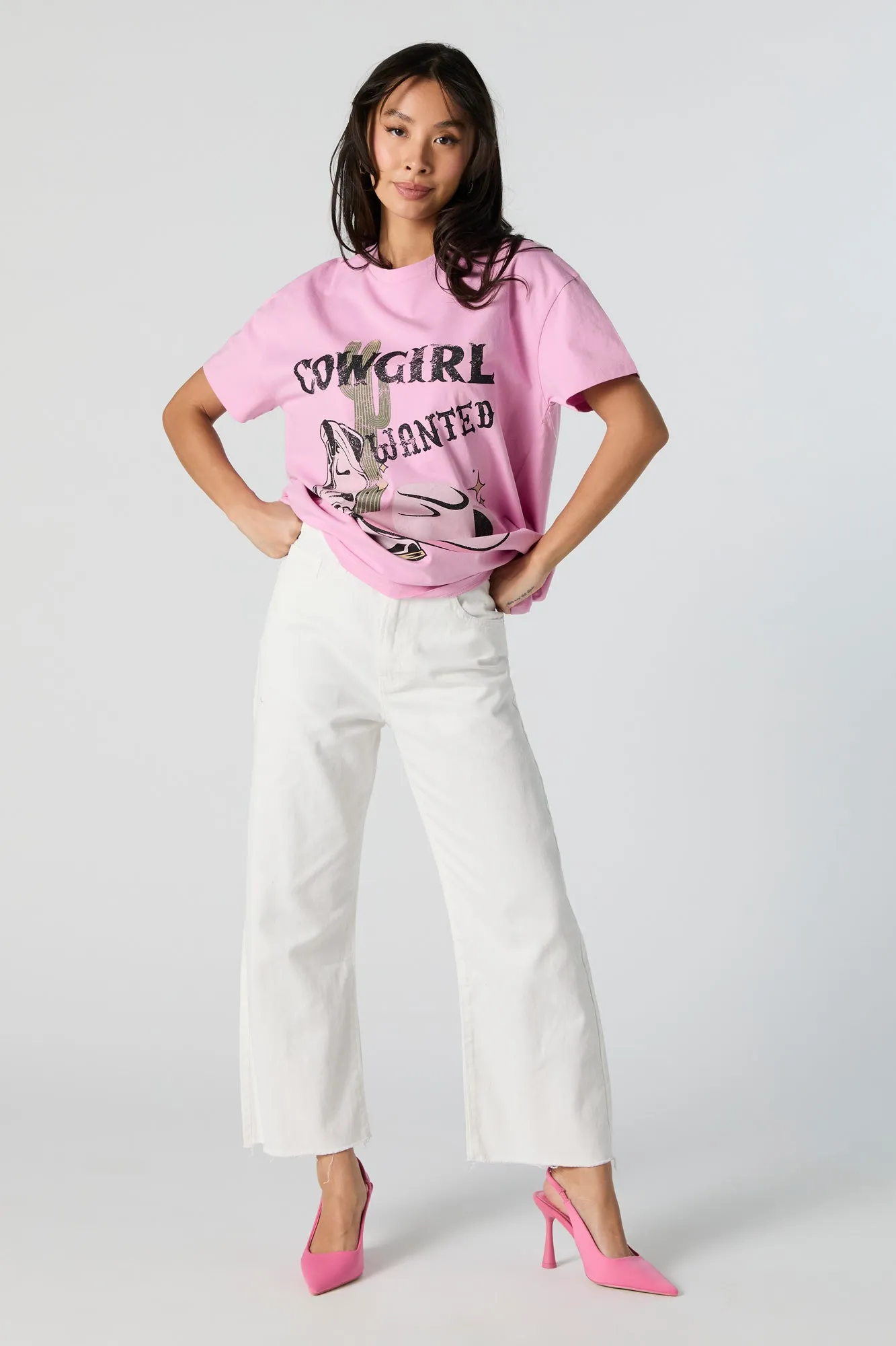 Cowgirl Wanted Graphic T-Shirt sold by Urban Planet product image thumbnail 3