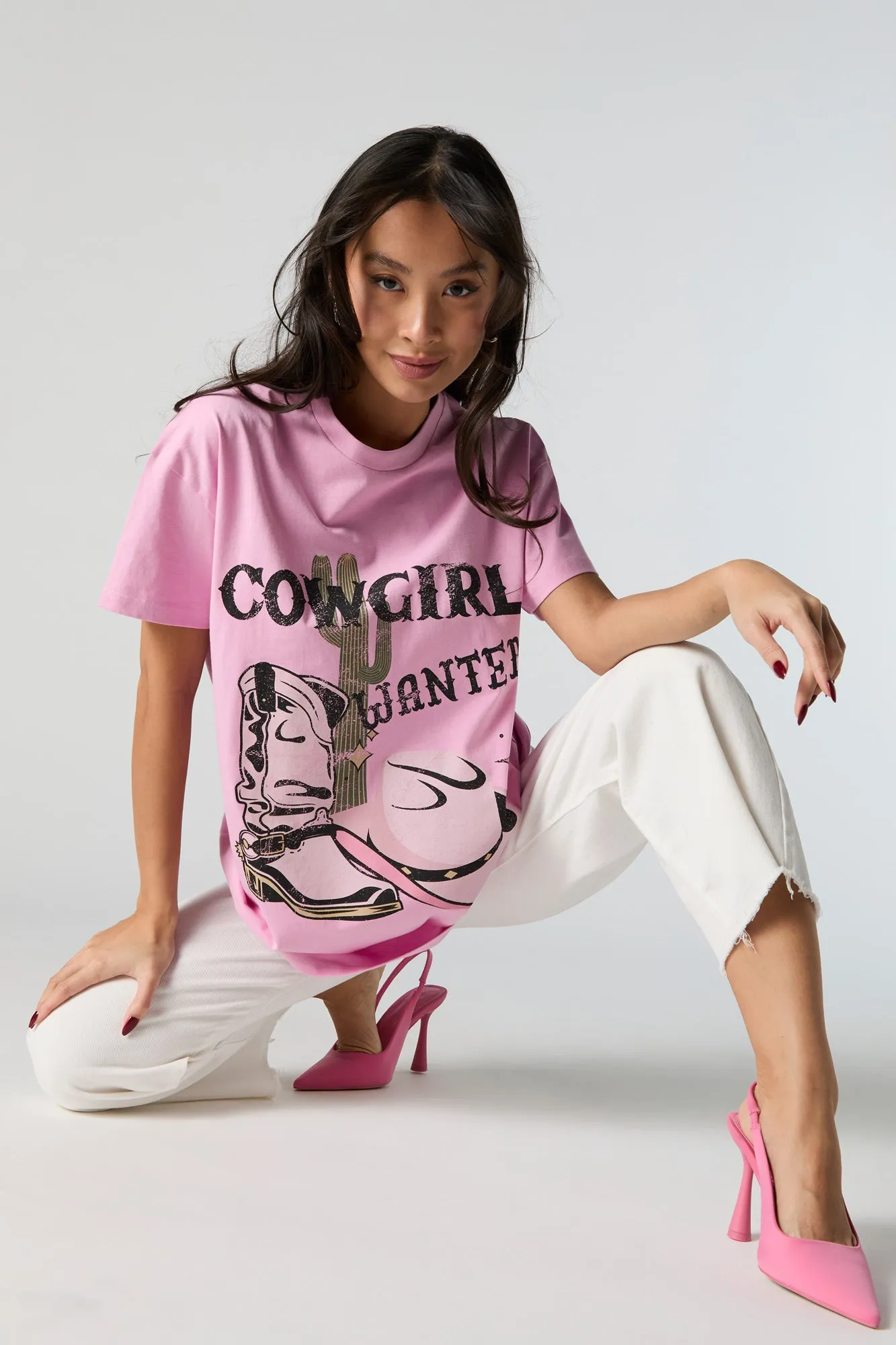 Cowgirl Wanted Graphic T-Shirt sold by Urban Planet