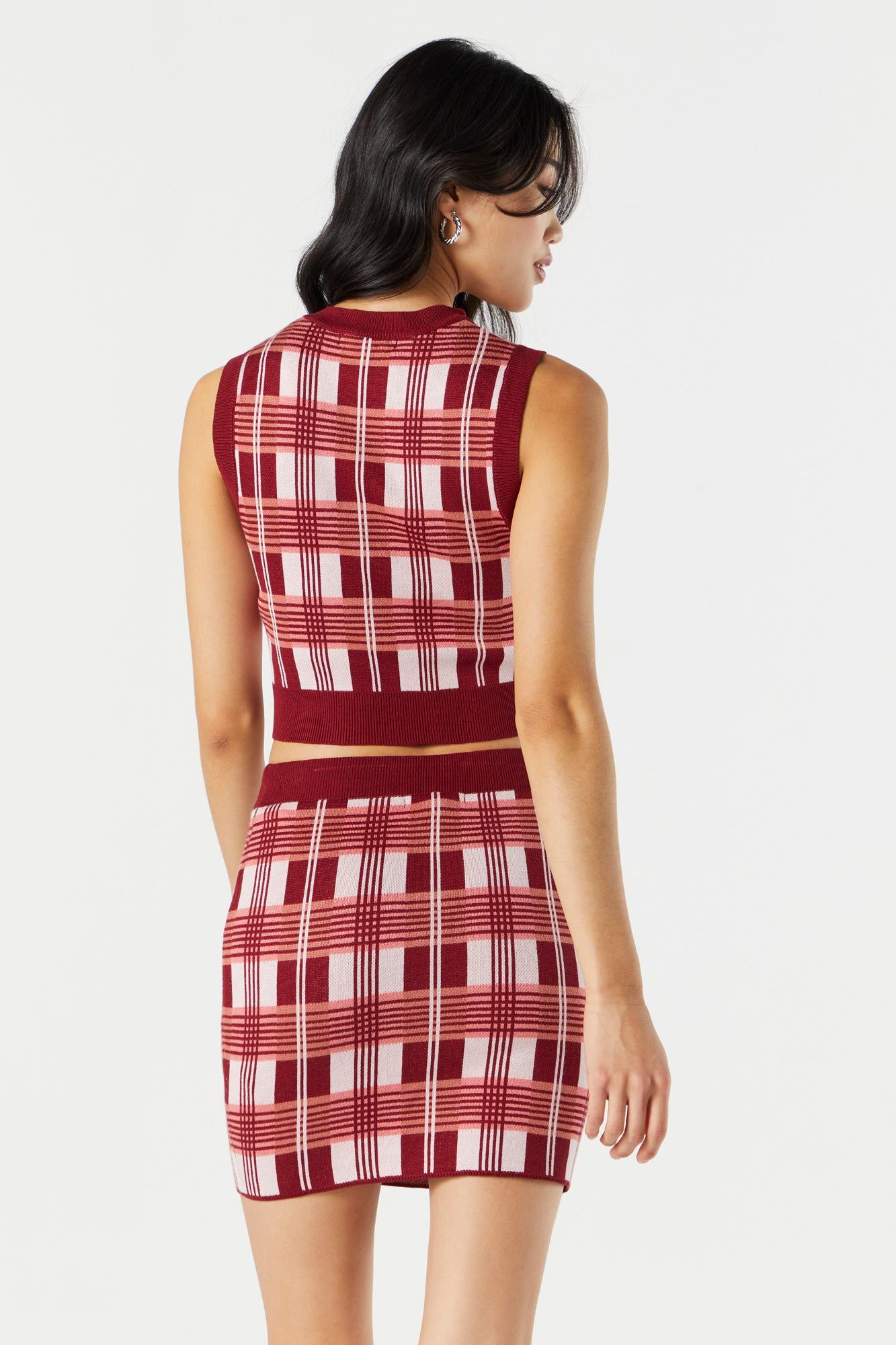 Minirobe en tricot à carreaux sold by Urban Planet product image thumbnail 2