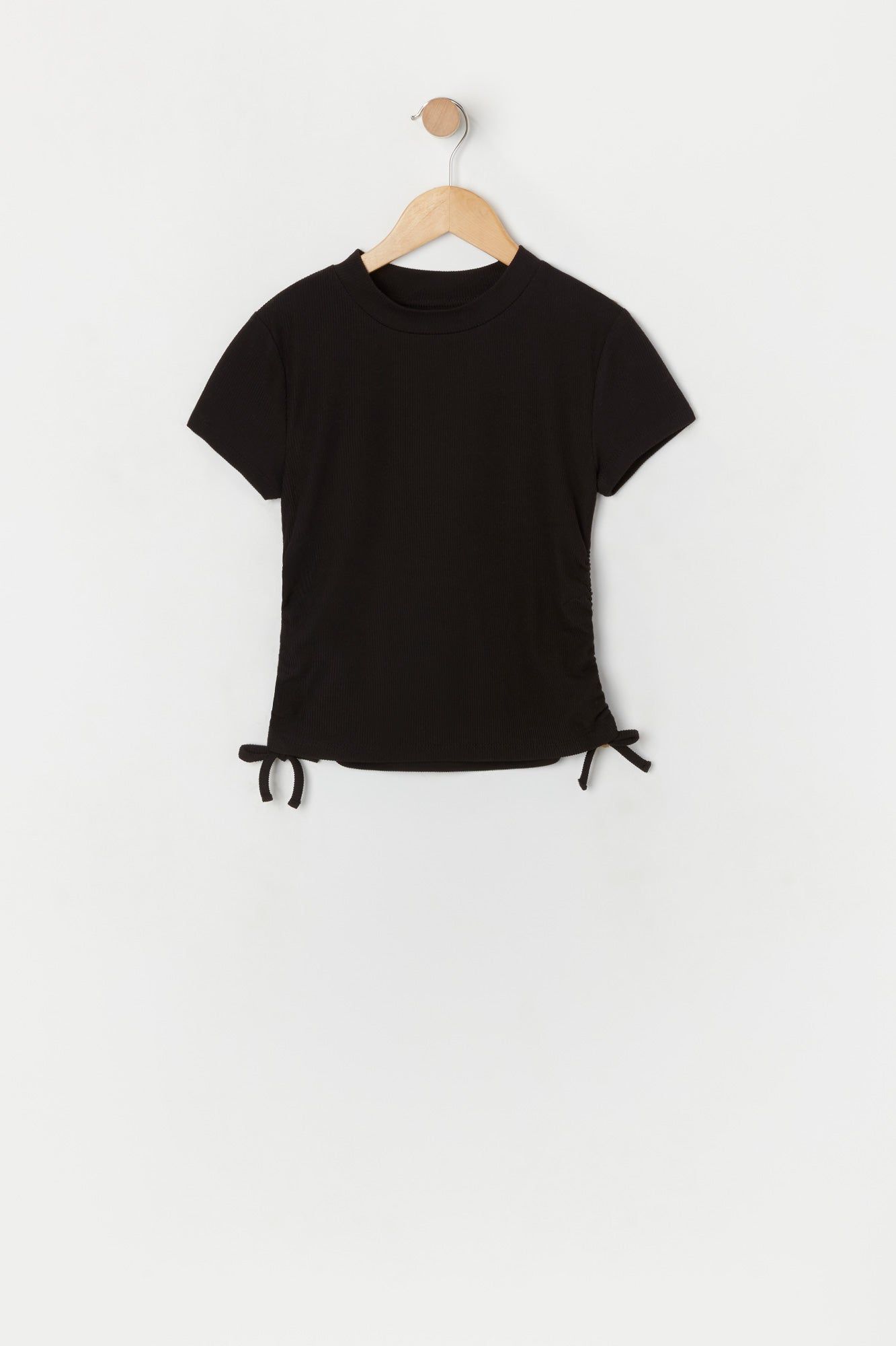 Girls Ribbed Side Cinched T-Shirt sold by Urban Planet product image thumbnail 3
