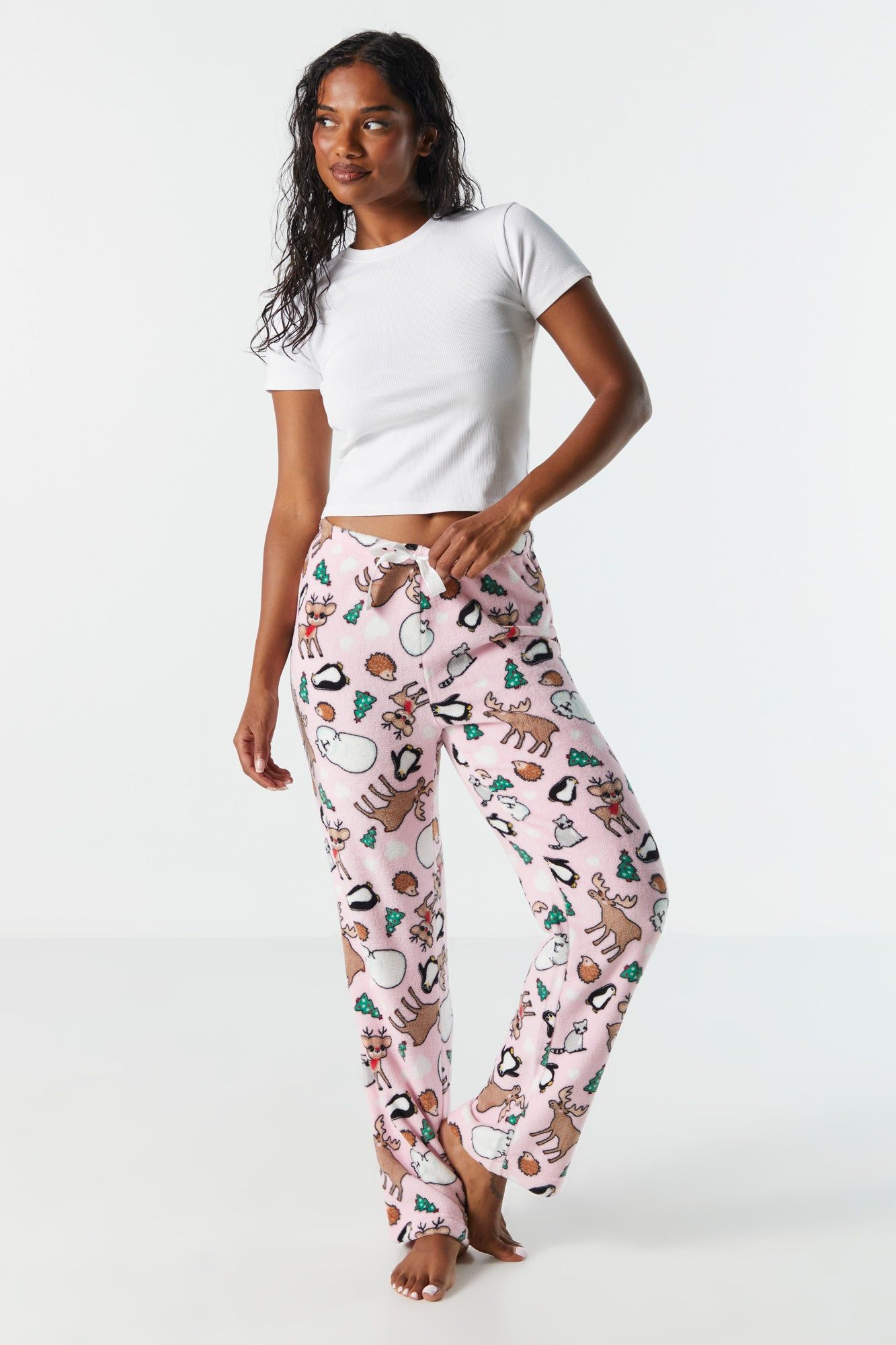 Pantalon de pyjama en peluche avec motif de Noël sold by Urban Planet