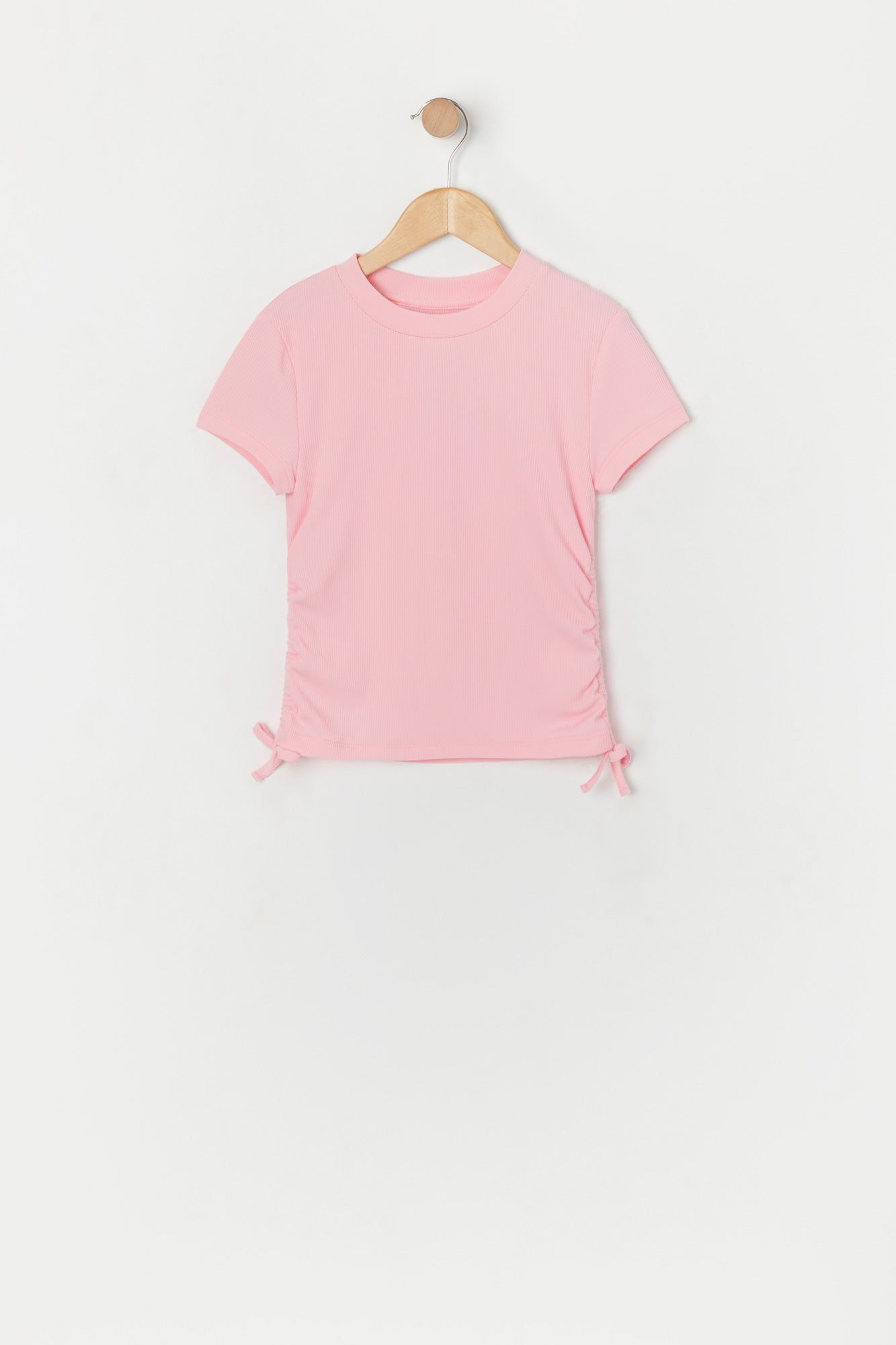 Girls Ribbed Side Cinched T-Shirt sold by Urban Planet