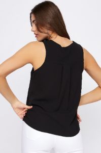 V-Neck Button Front Sleeveless Top sold by Urban Planet