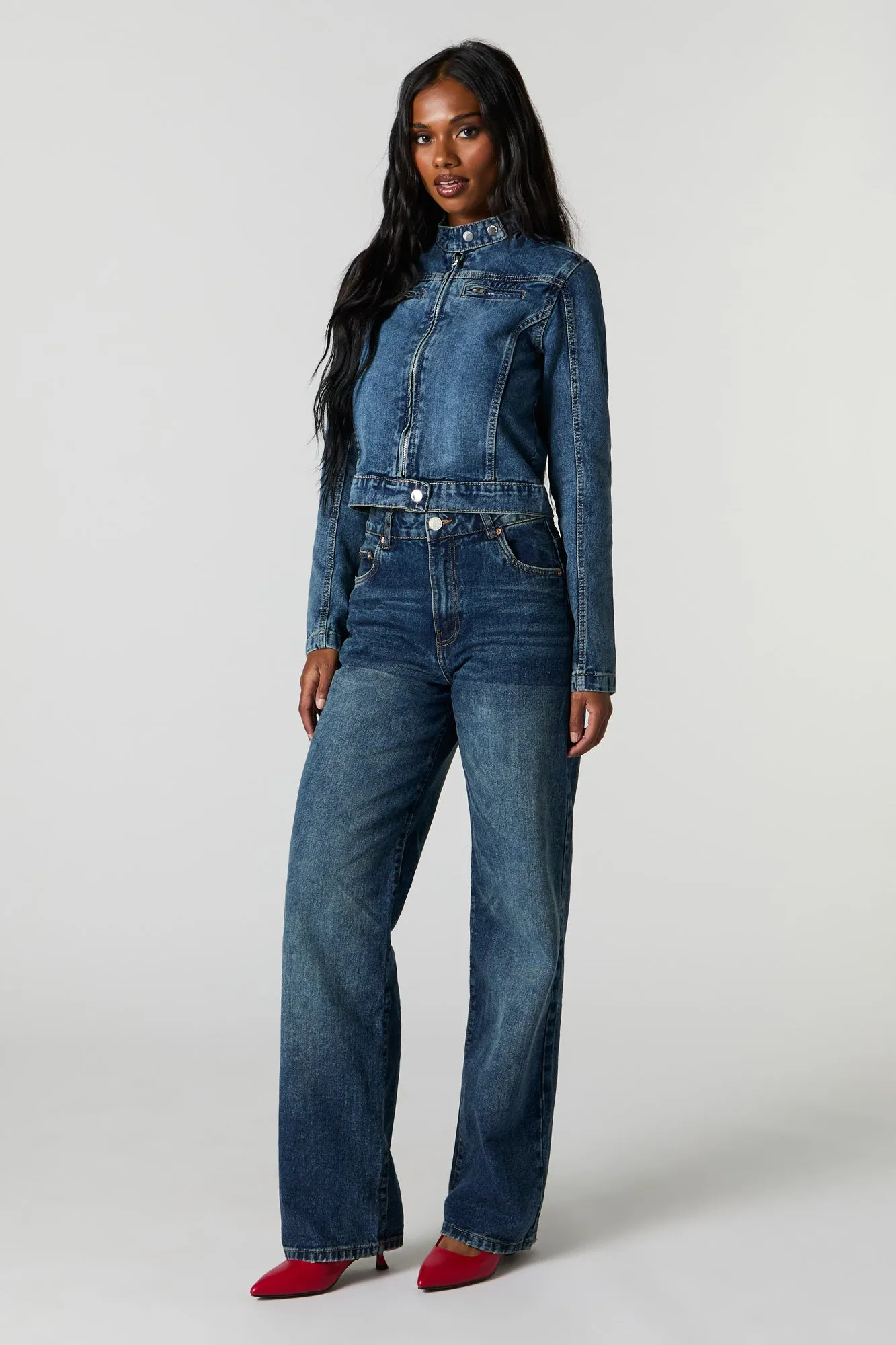 90's Vintage Wash Wide Leg Jean sold by Urban Planet