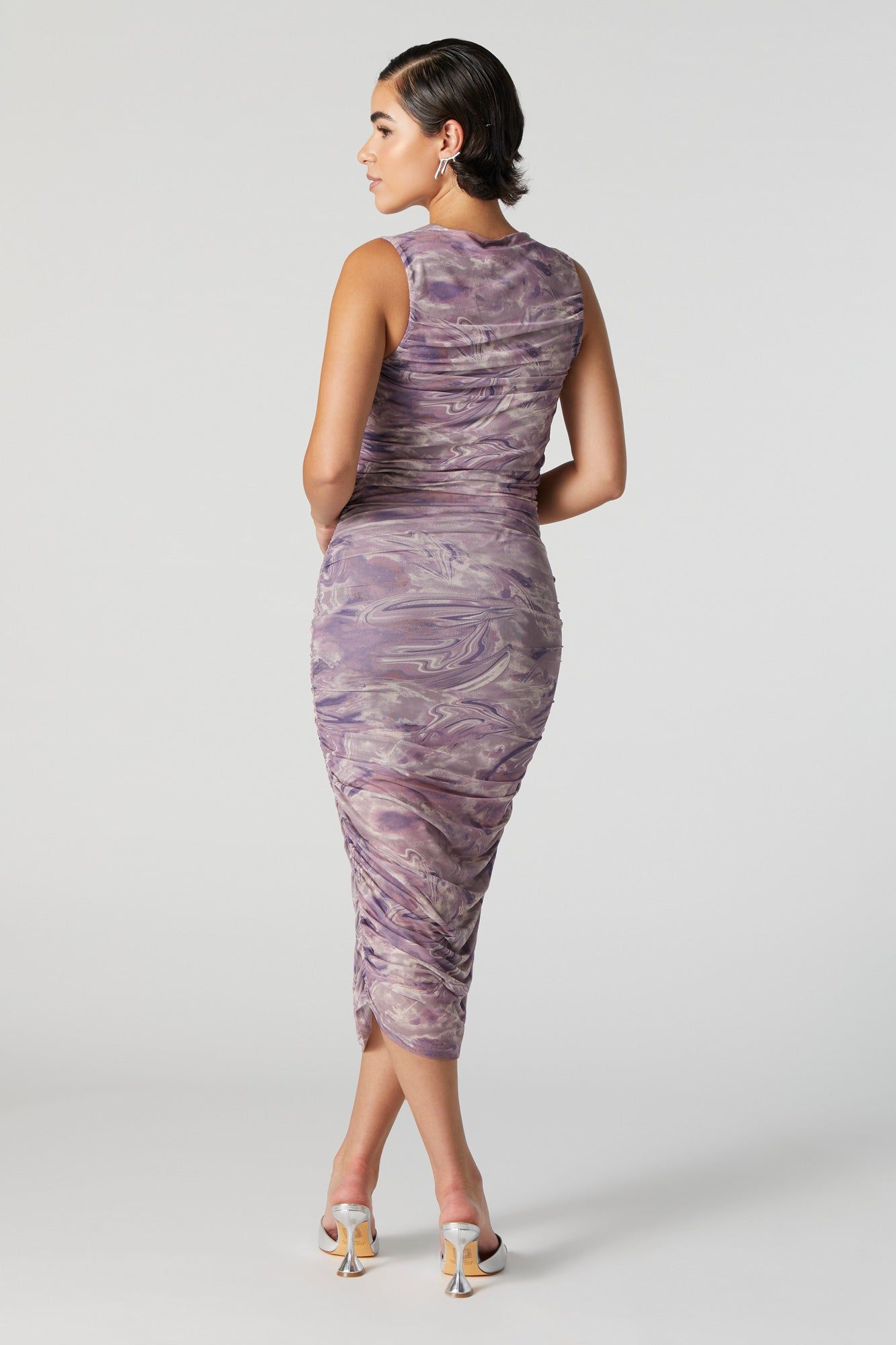 Printed Sleeveless Mesh Midi Dress sold by Urban Planet product image thumbnail 2