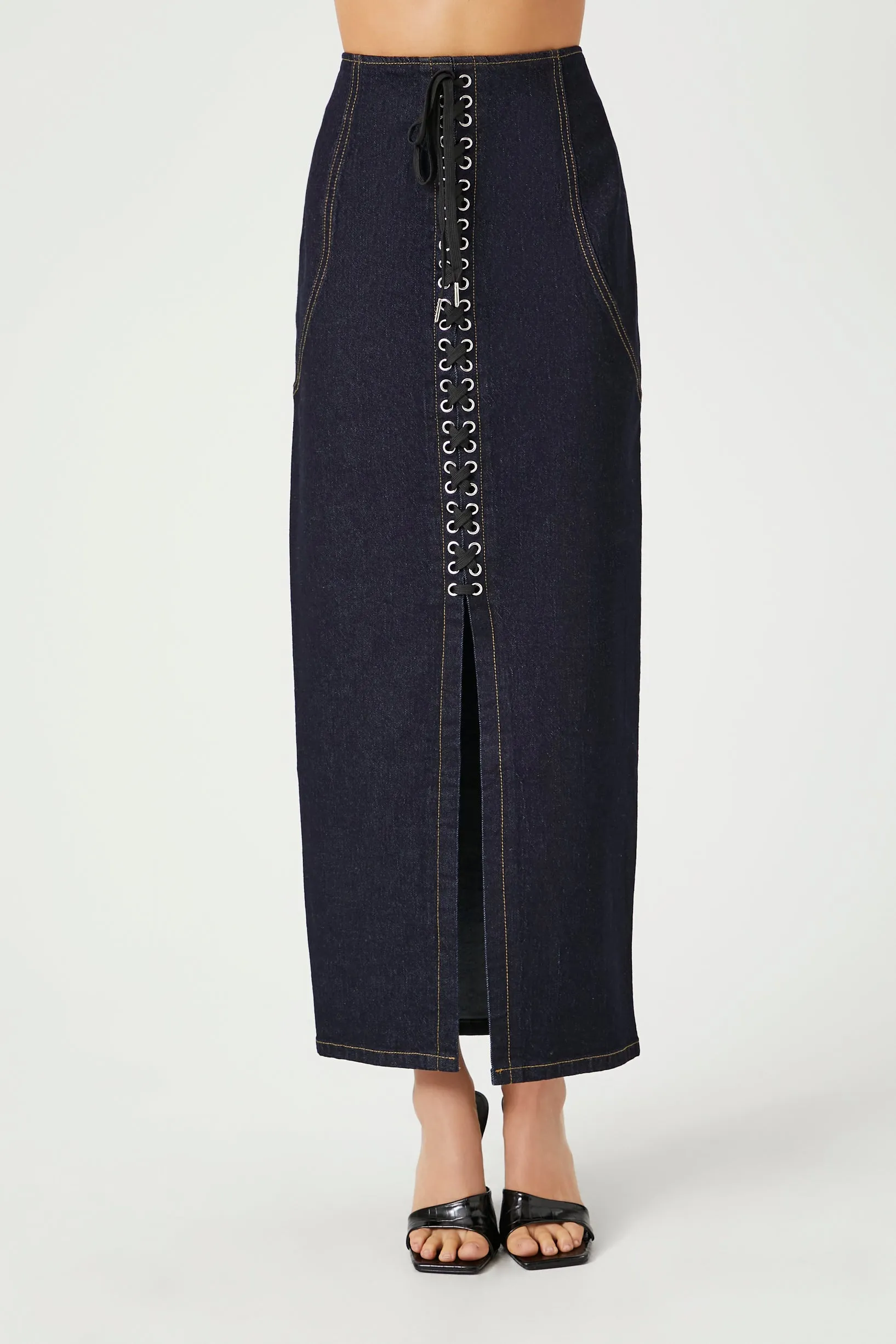 Lace Up Slit Maxi Skirt sold by Urban Planet product image thumbnail 2